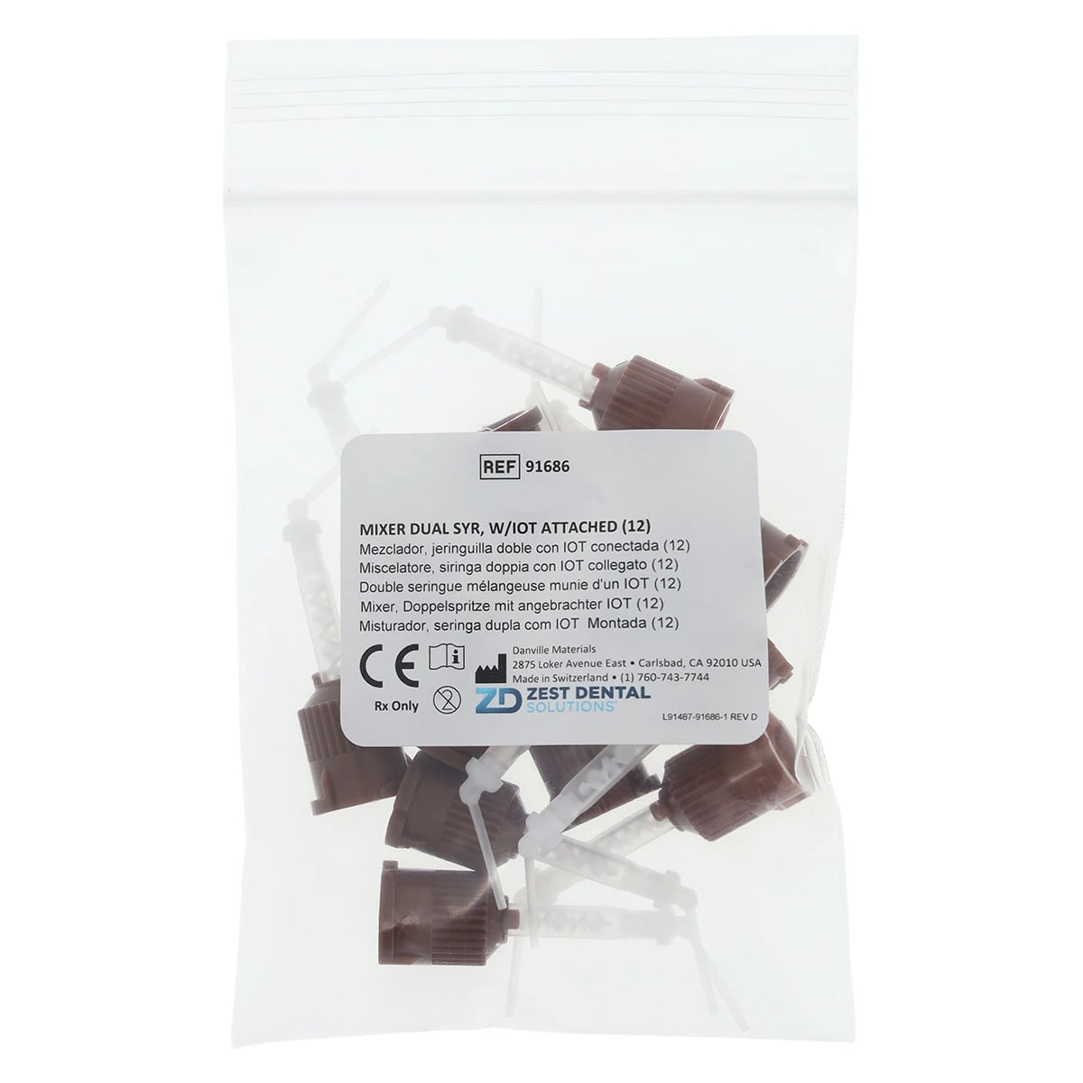 Danville Materials StartFill 2B Automix Tips with Attached Intraoral Tips, 12/Pk, 91686