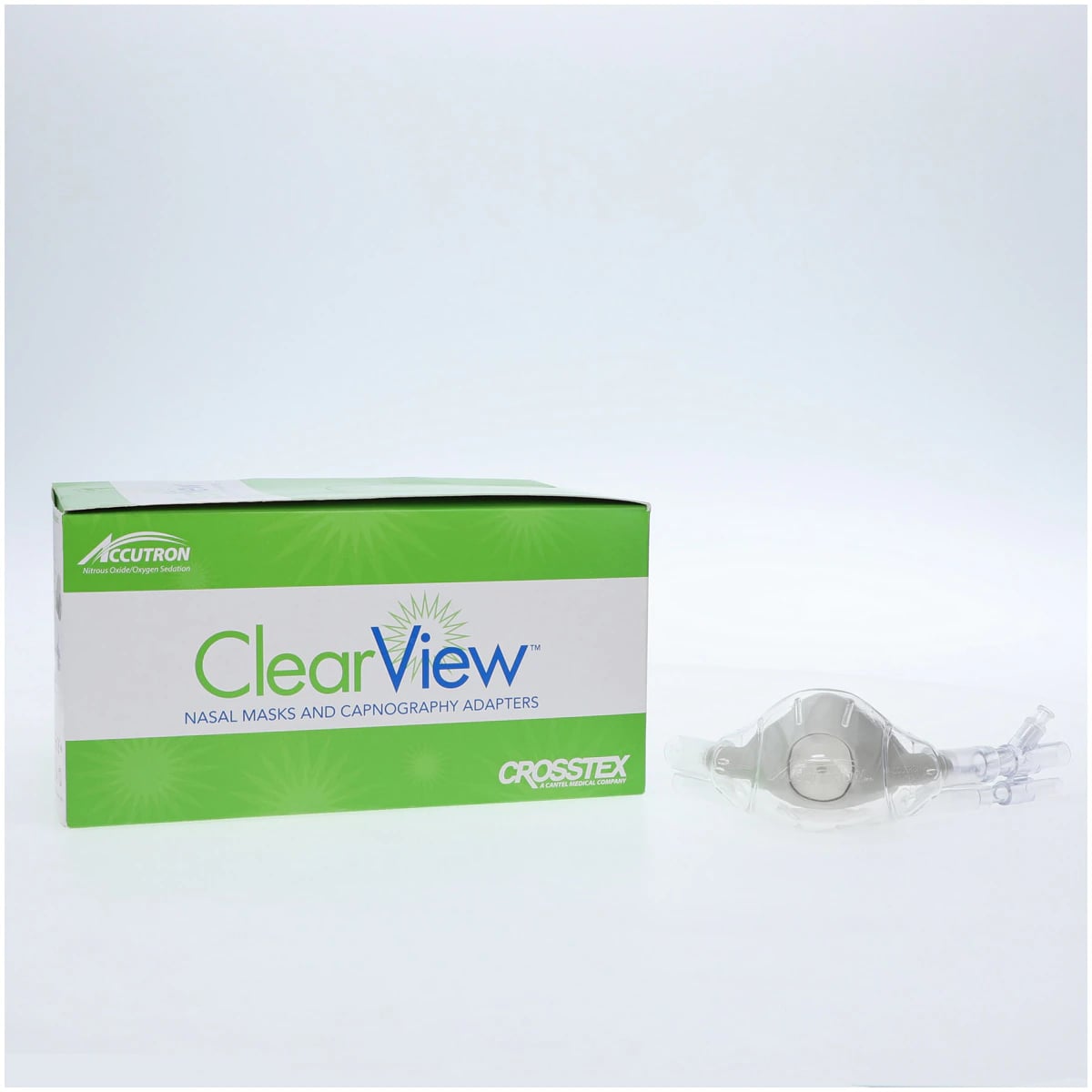 ClearView™ Nasal Mask and Capnography Bundle, Adult, Unscented, Grey, 12/Box, 33035-9-CAP