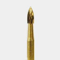 NeoBurr® Trimming and Finishing Carbide Bur, FG, 12-Blade, Flame, #7104, 1.4 mm Diameter, 3.4 mm Length, 25/Pkg