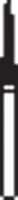 NeoDiamond® Crown/Bridge & Operative Diamond Burs – FG, Medium, Pointed Cone, Blue Ring, #858 (1314.8M), 1.4 mm Diameter, 8.0 mm Length, 25/Pkg