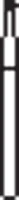 NeoDiamond® FG Diamond Bur, Round (Ball) #801, Medium Grit, Blue Ring, 1.0 mm Diameter, 0.8 mm Head Length, 25/Pkg, 0110M