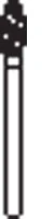 NeoDiamond NeoSpiral Disposable Diamond Bur, FG, Coarse, Green Ring, Football Shape, #368/8923C, 2.3 mm Diameter, 5.2 mm Length, 25/Pkg