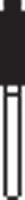 NeoDiamond Disposable Diamond Bur, FG, Coarse, Round End Taper, #856 (1121.8C), 2.1 mm Diameter, 8.0 mm Length, Green Ring, 25/Pkg