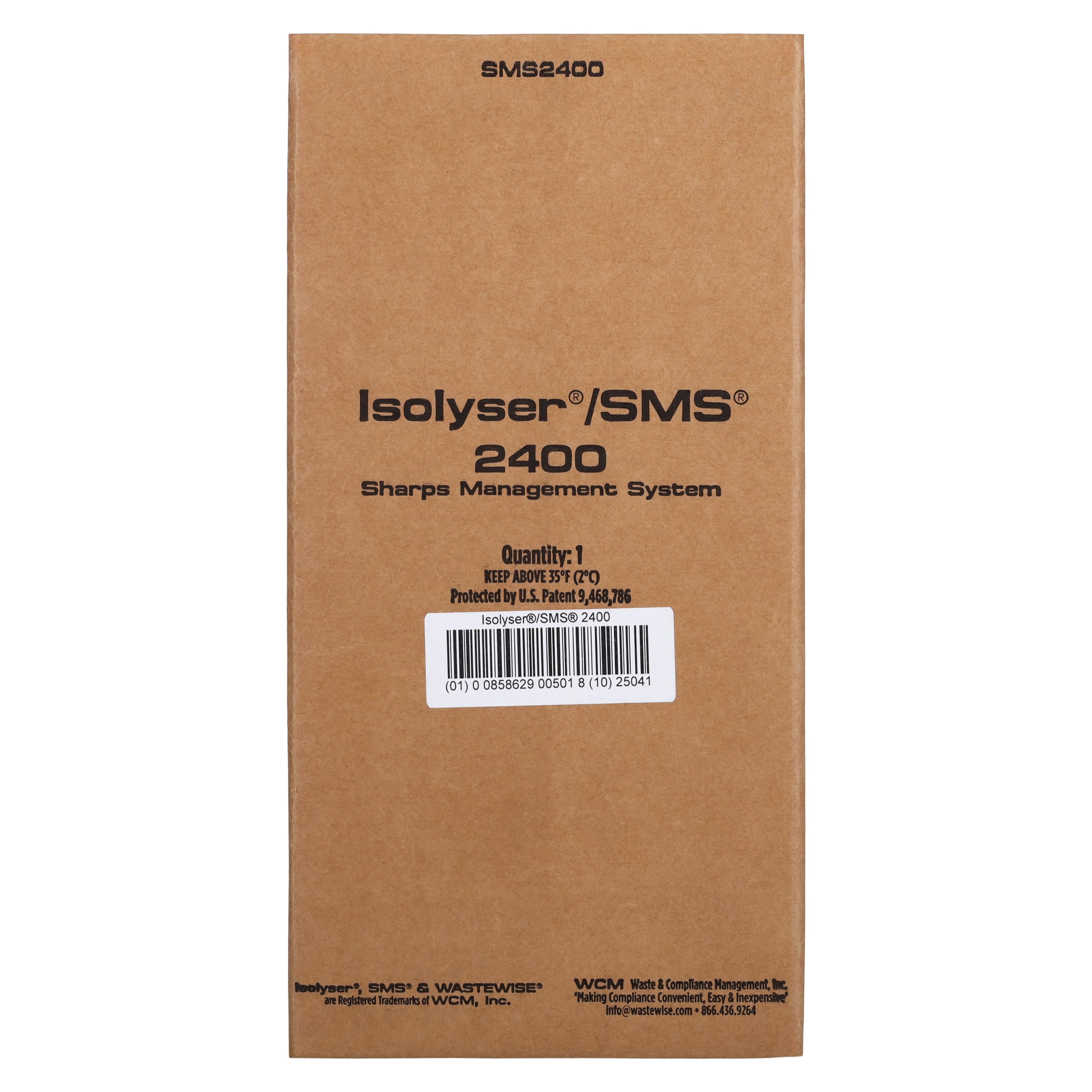 Isolyser/SMS 2400 Sharps Self-Disposal System, 3 Liter, SMS2400