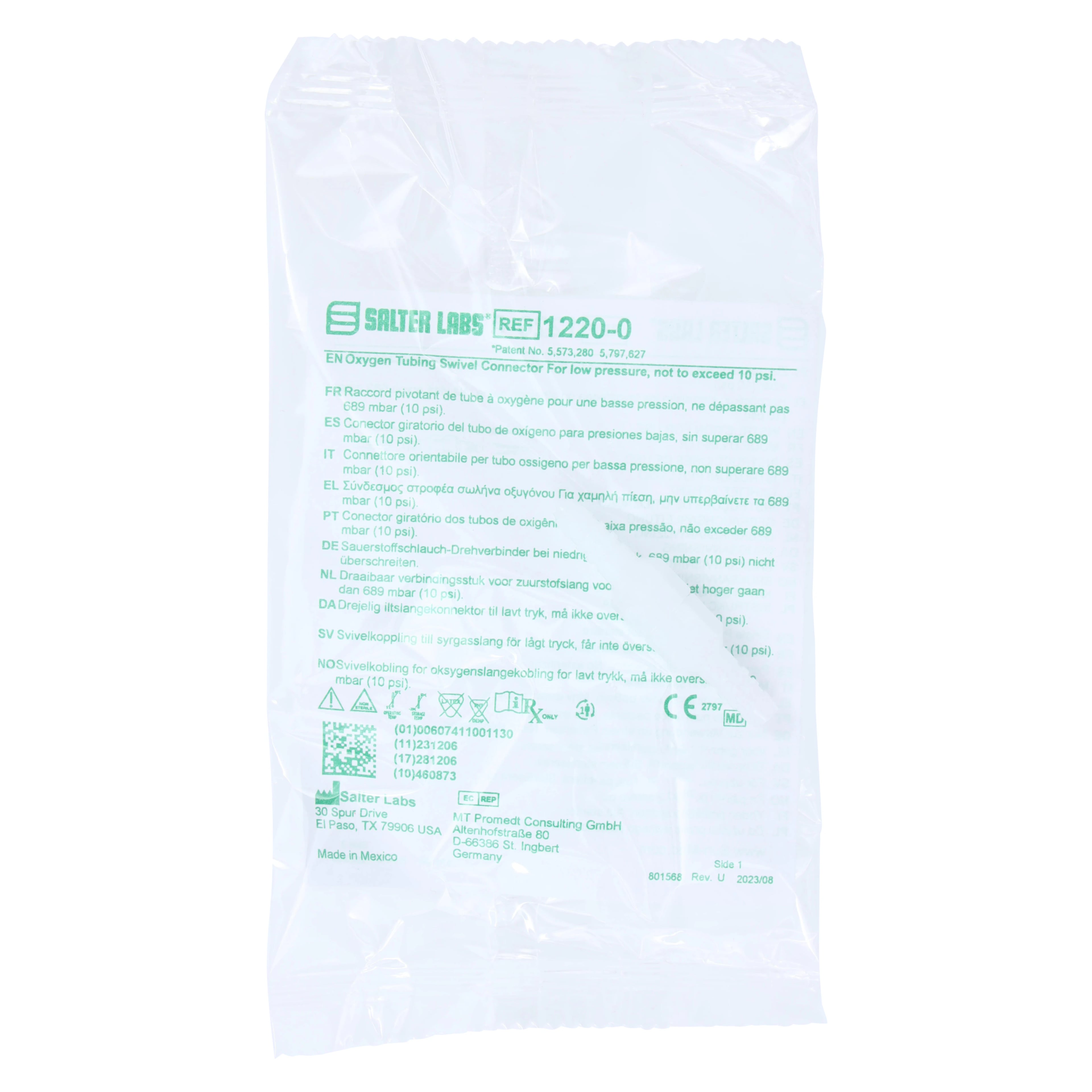 Salter Labs Swivel Connector, Non-Sterile