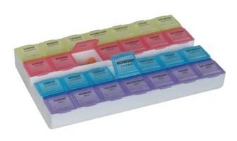 Ezy-Dose Medtime Planner Pill Organizer, Large, 1-1/4 x 6 x 8-1/2 inches, 3/Package