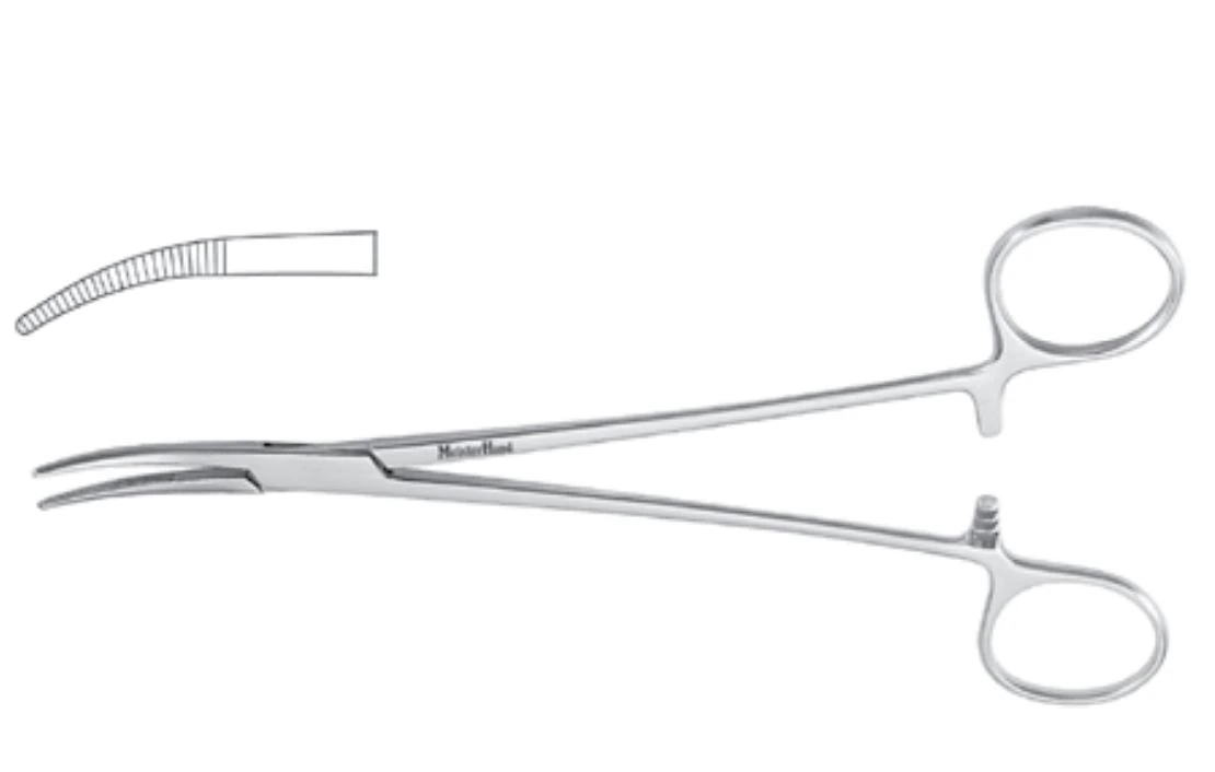 Meister-Hand Schnidt Hemostatic Forceps, Curved, 7-1/2", Stainless Steel, Autoclavable
