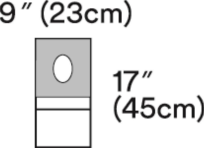 Steri-Drape Aperture Pouch, 18 x 9-1/4 in, Sterile, Fenestrated, Minor Procedure Drape