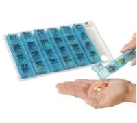 Apothecary Products 7-Day Reusable Pill Organizer, Assorted Colors, 6/Pack
