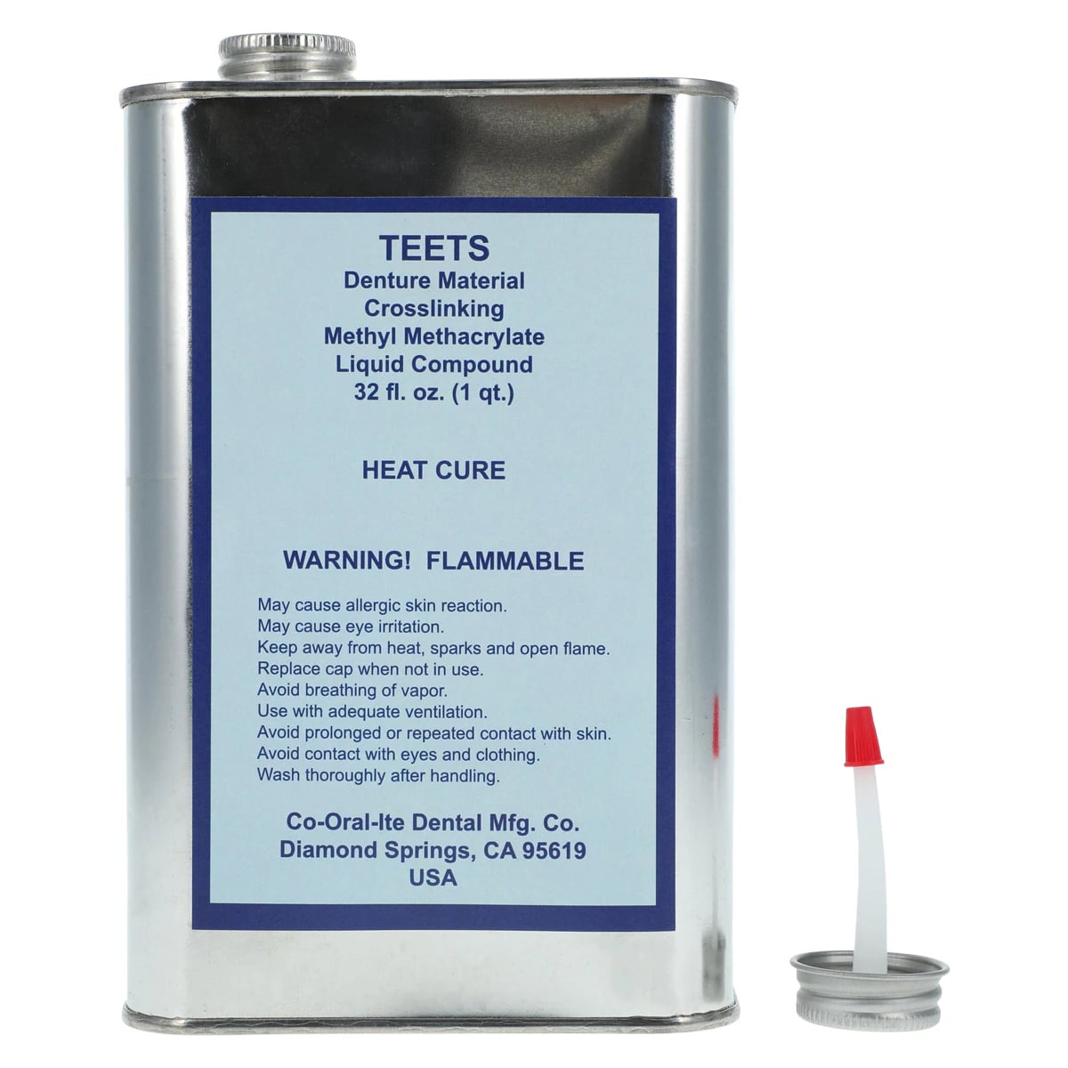 Teets Heat Cure Denture Liquid, 32 oz/Bottle, Co-Oral-Ite Dental - 7104