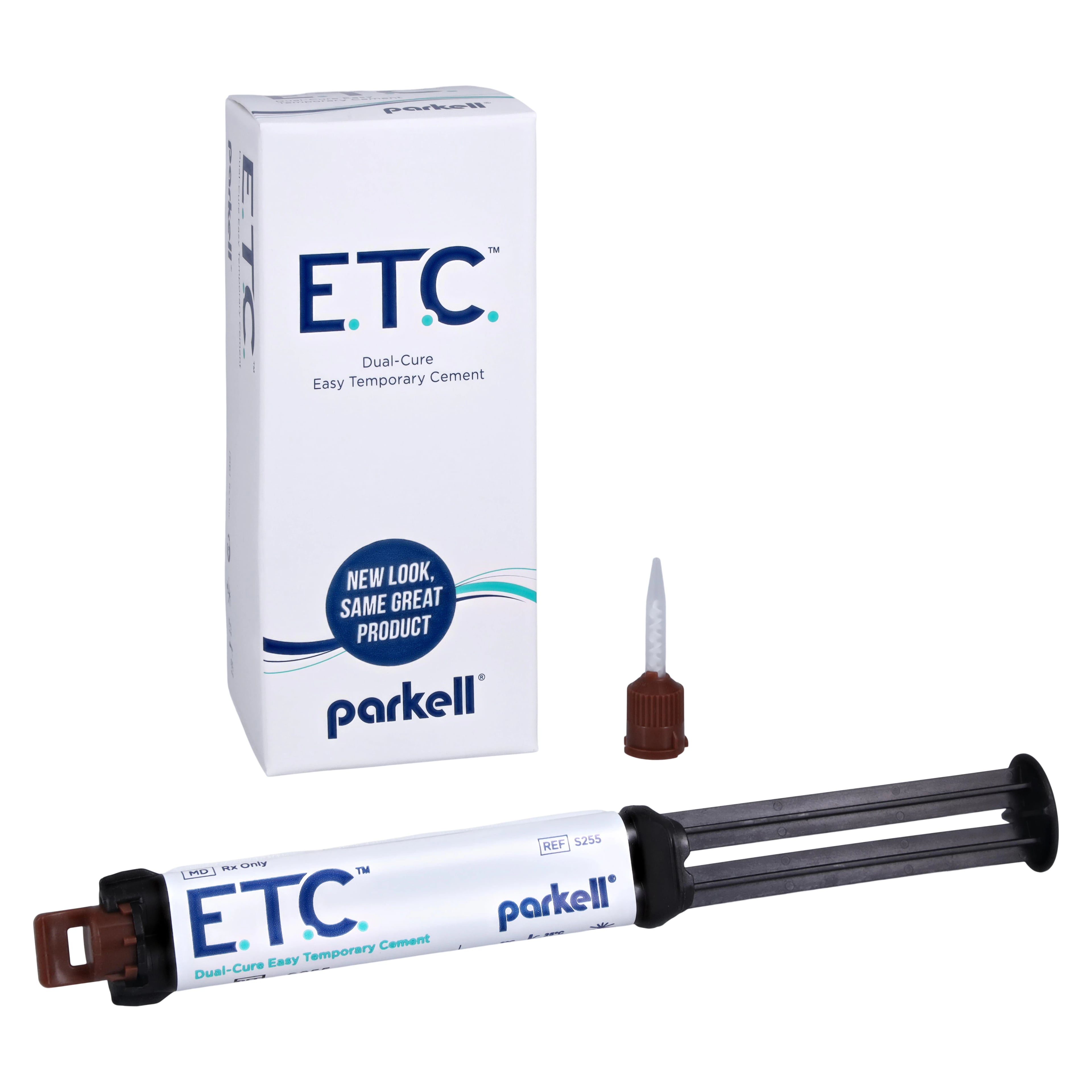 Parkell E.T.C. Easy Temporary Cement, 5 ml Automix Syringe with 10 Mixing Tips, Translucent, S255