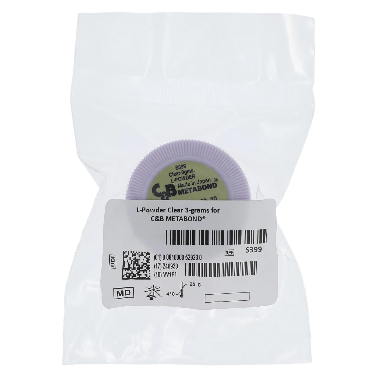 C&B Metabond Clear L-Powder Refill, 3g, S399