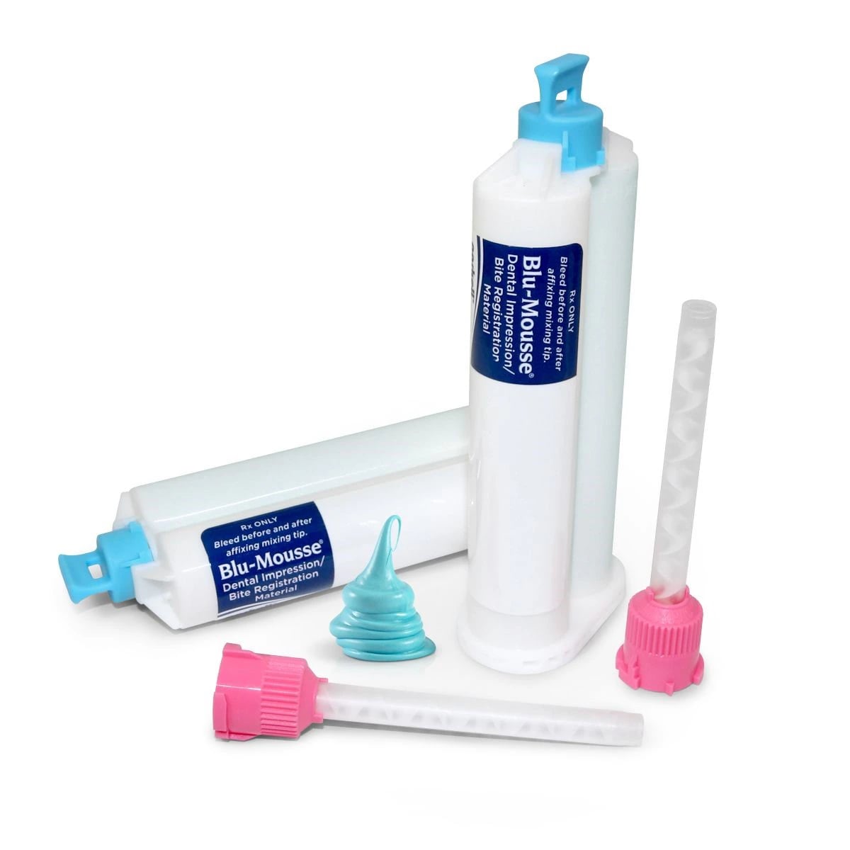 Blu-Mousse VPS Bite Registration Material, Classic Set, 50ml Split Cartridge, Scent-Free, 2/Pkg, S438S