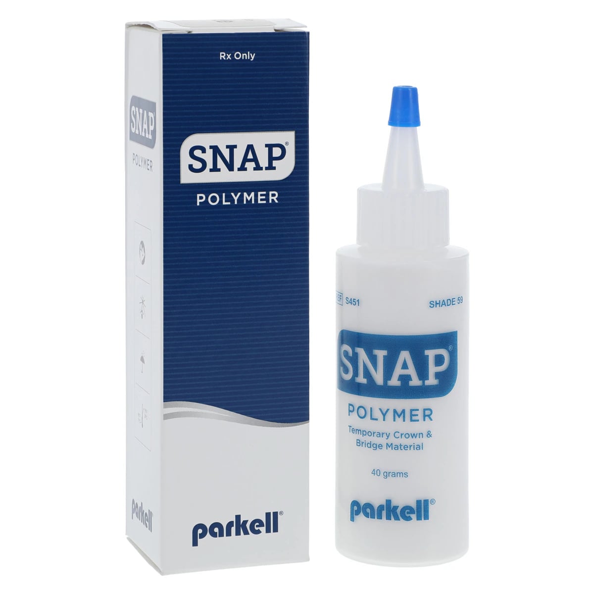 Snap Temporary Crown & Bridge Acrylic Powder, Shade #59 (B1), 40 g Bottle, Refill, S451