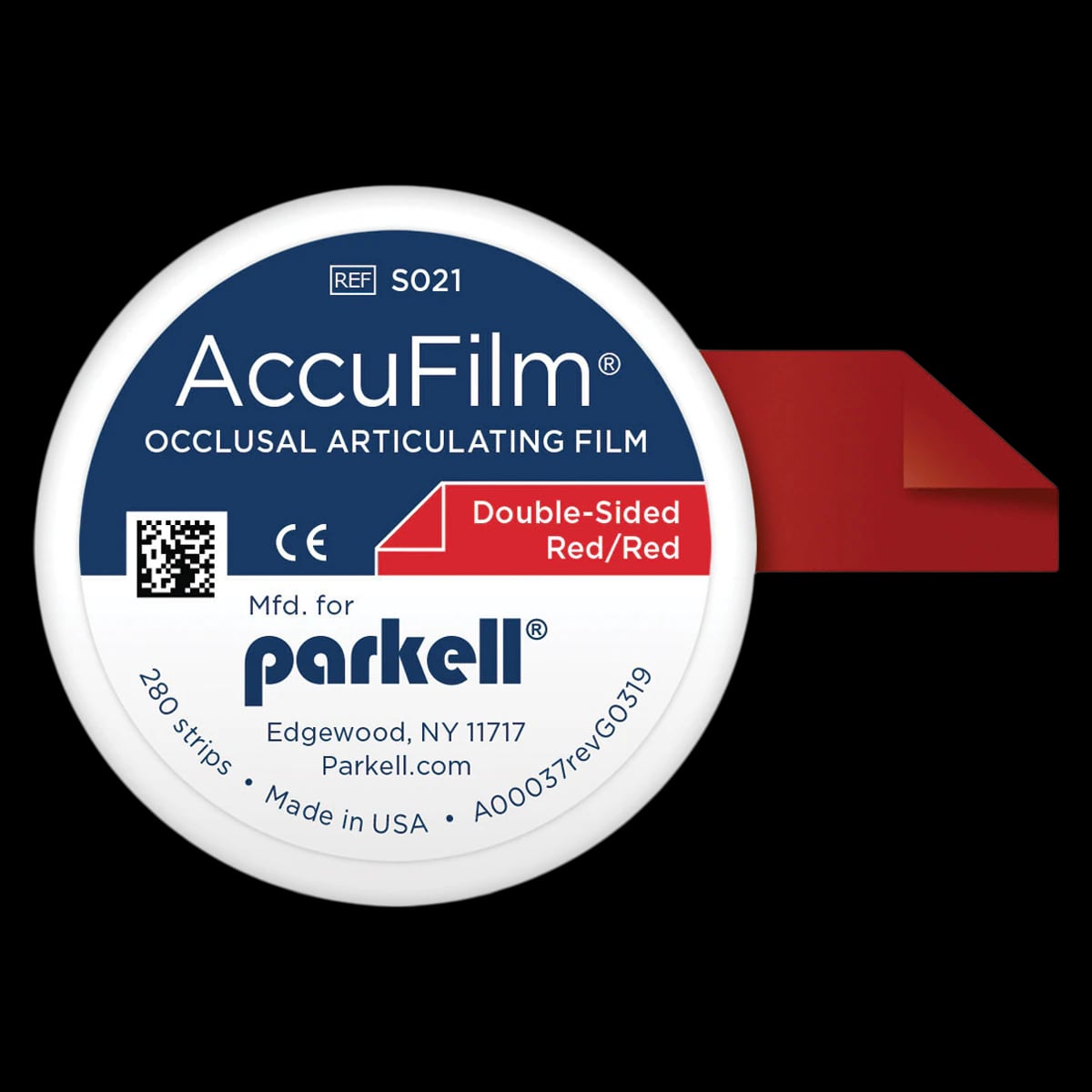 AccuFilm II Double-Sided Articulating Film, Red/Red, Precut Strips, 280/Pkg, S021