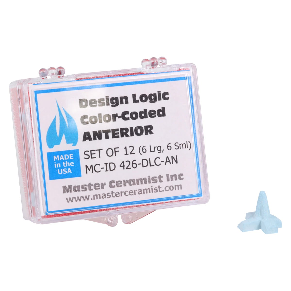 Design Logic Color-Coded Peg Set Firing Tray Accessory, Anterior, Small & Large, 12/Pkg
