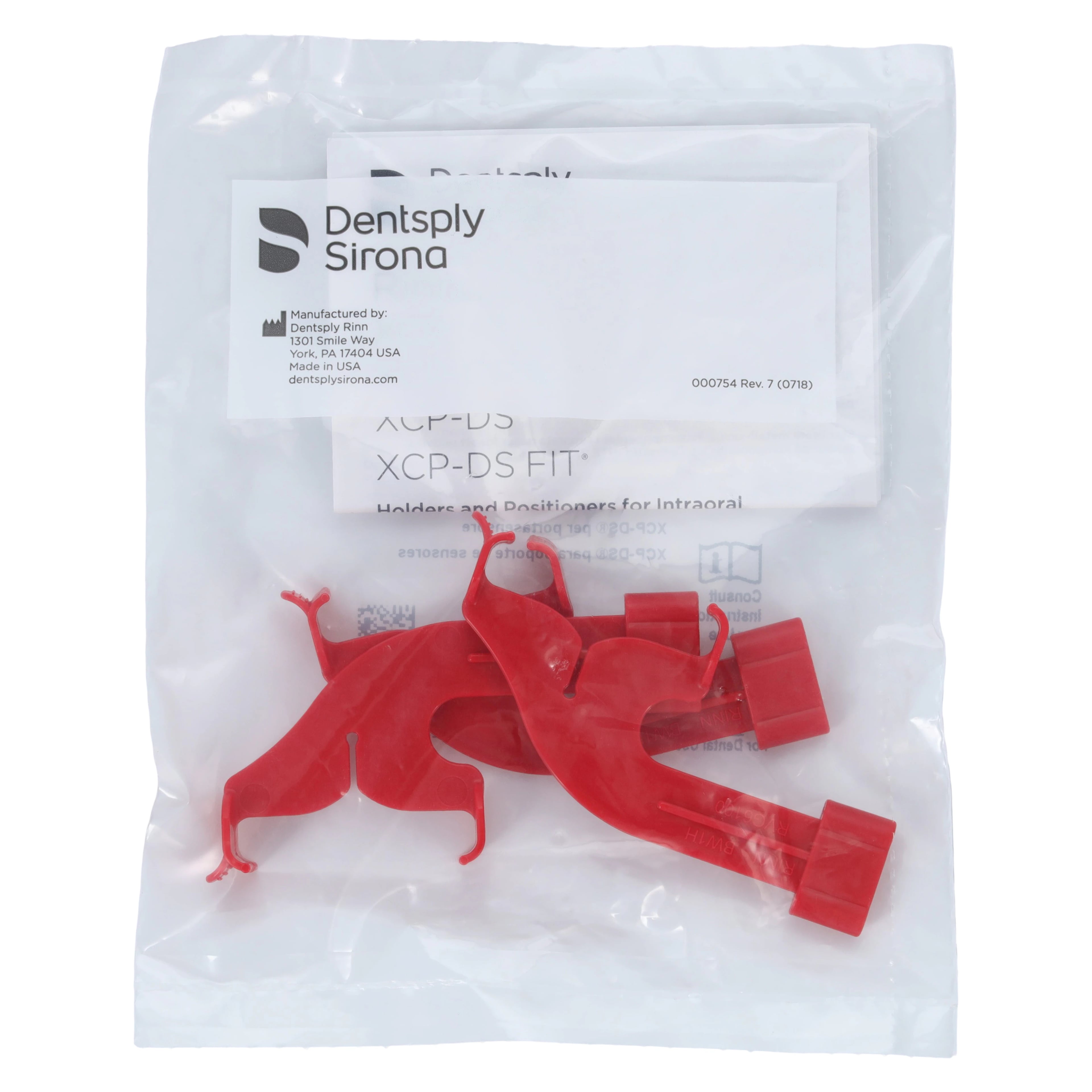 XCP-DS® Bite Wing Biteblock for Carestream/Kodak 5100/6100/6500 Digital Sensors, Red, #1 Horizontal, 3/Pack, 553015