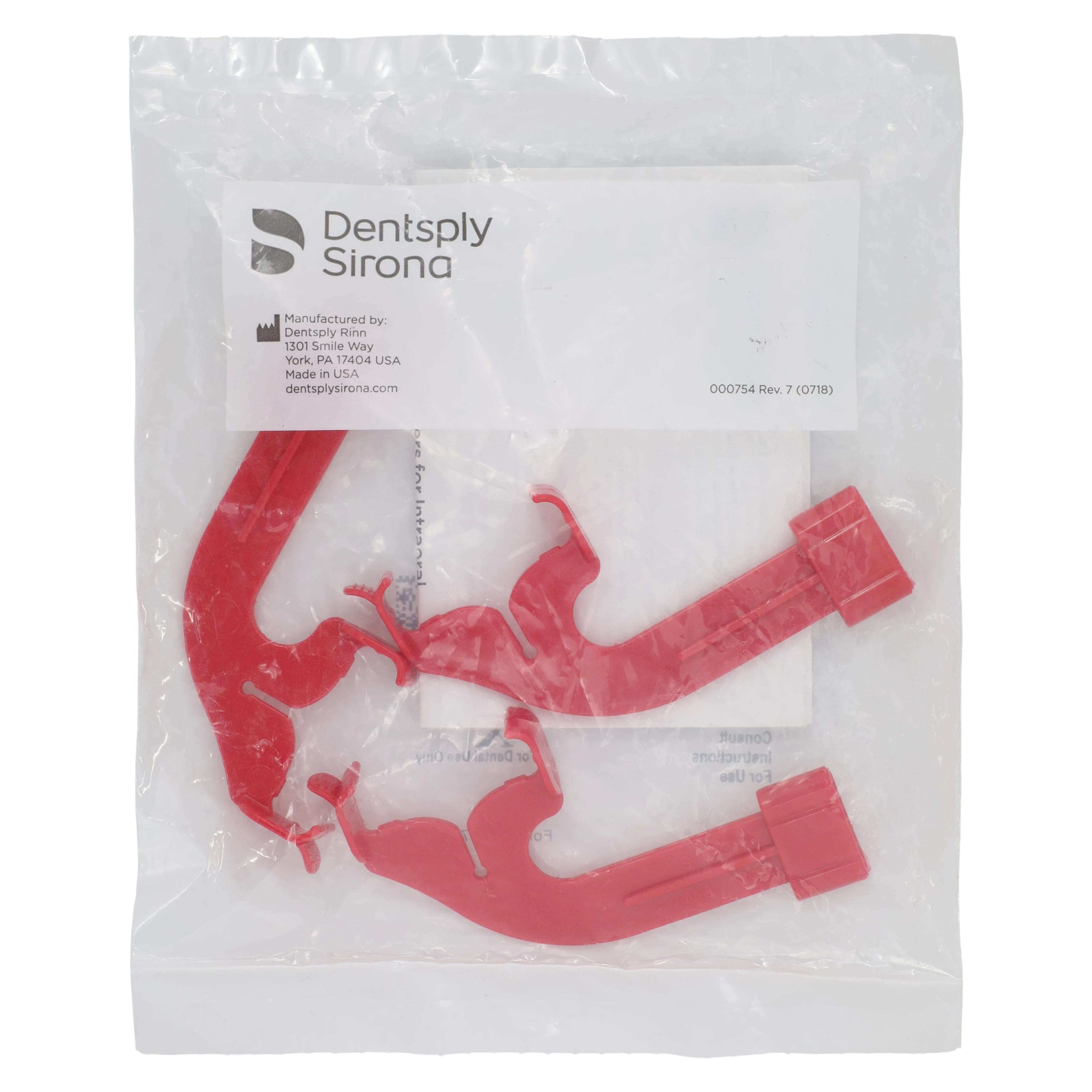 XCP-DS® Vertical Bitewing Sensor Holder for DEXIS PerfectSize/Platinum Digital Sensors, Red, 3/Pkg, 552504