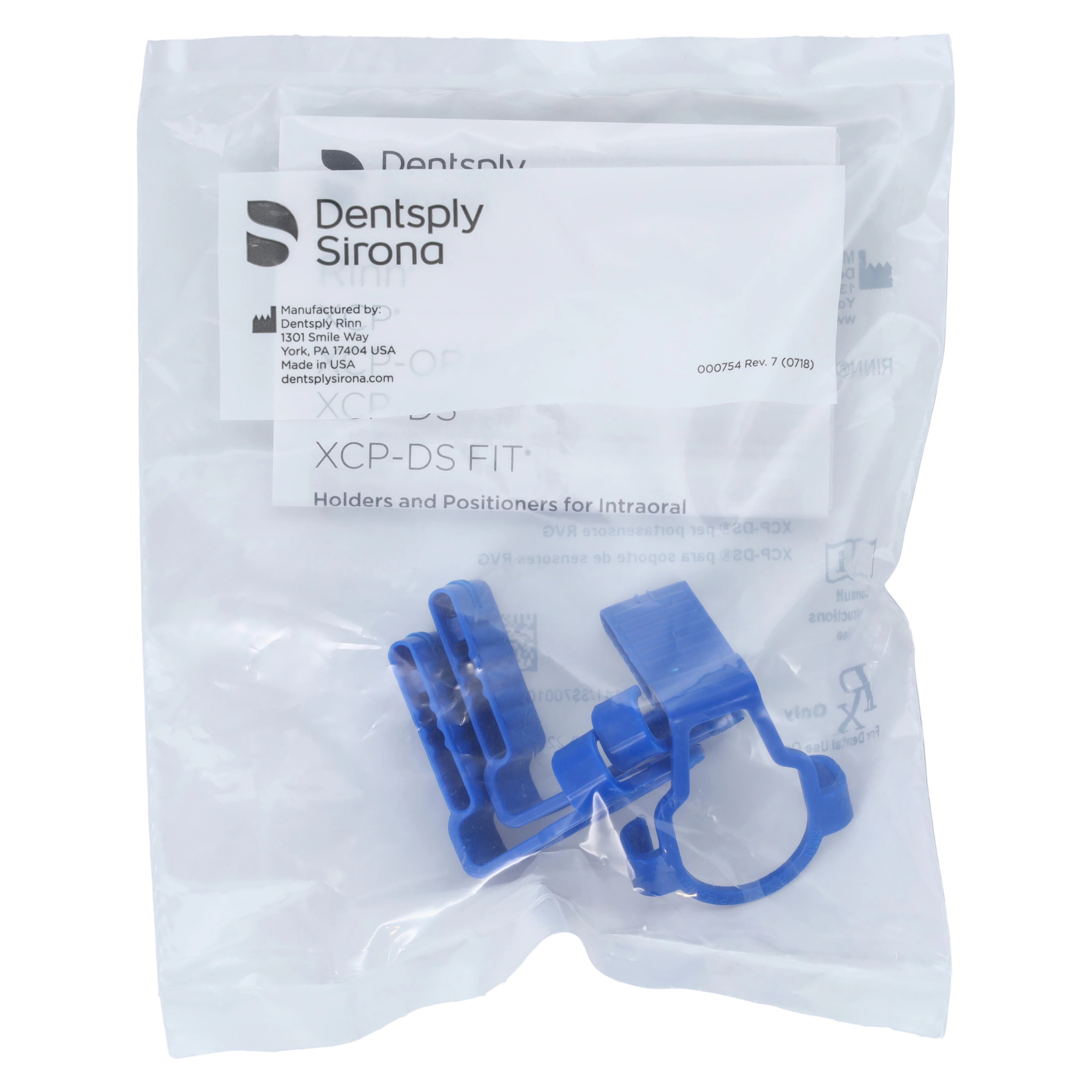 XCP-DS Anterior Biteblock for Carestream/Kodak 5100/6100/6500 Digital Sensors, Blue, #2 Vertical, Pack of 3, 553014