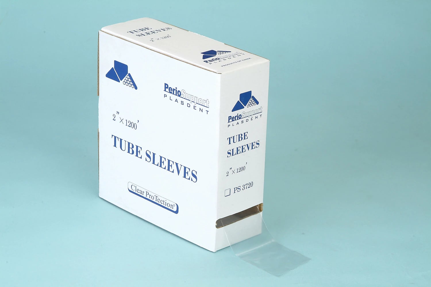 Plasdent Tube Sleeve 2", 200 Feet x 2 in, Transparent, 1/Box
