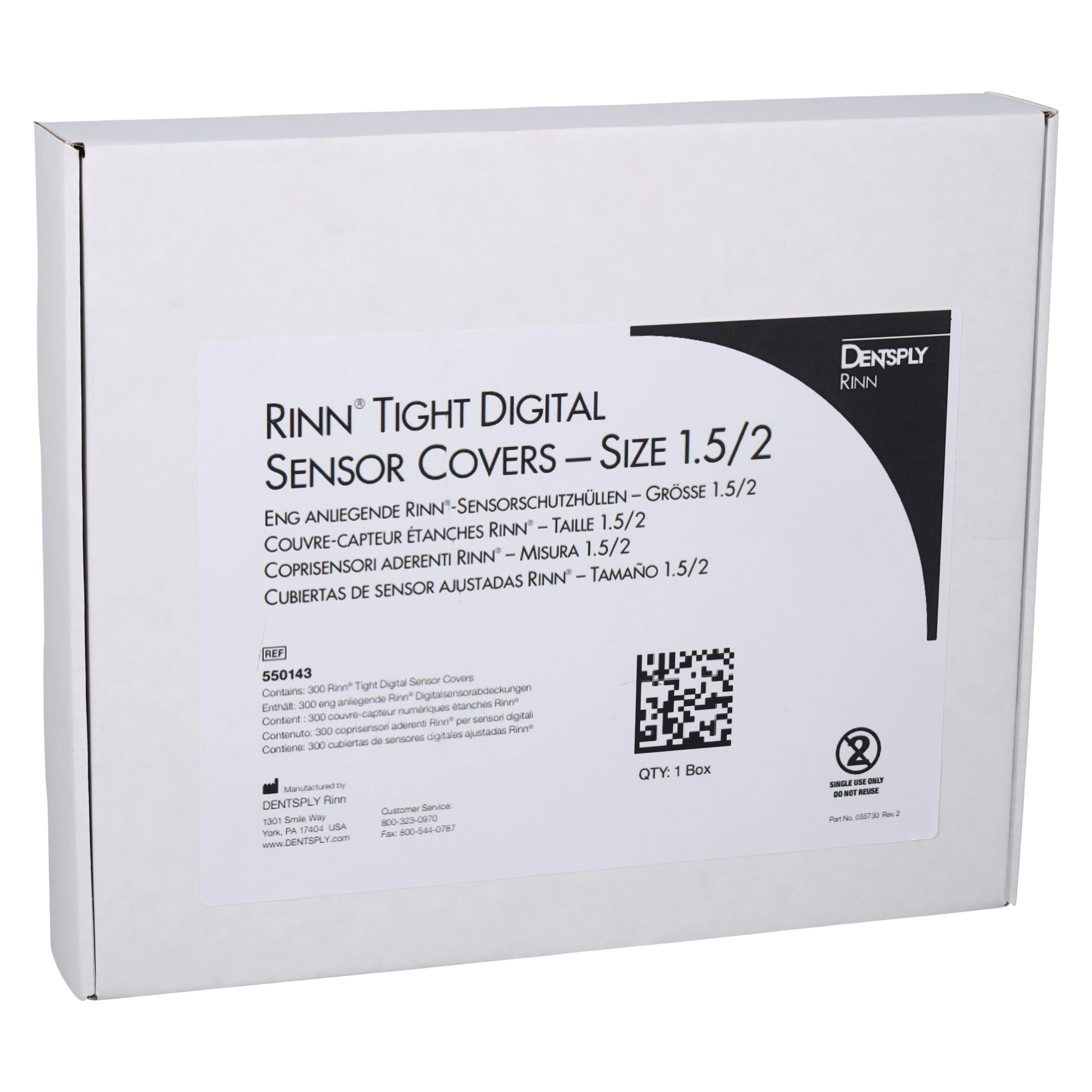Dentsply Rinn Tight Sensor Covers, Size 1.5 & Size 2, 300/Box, 550143