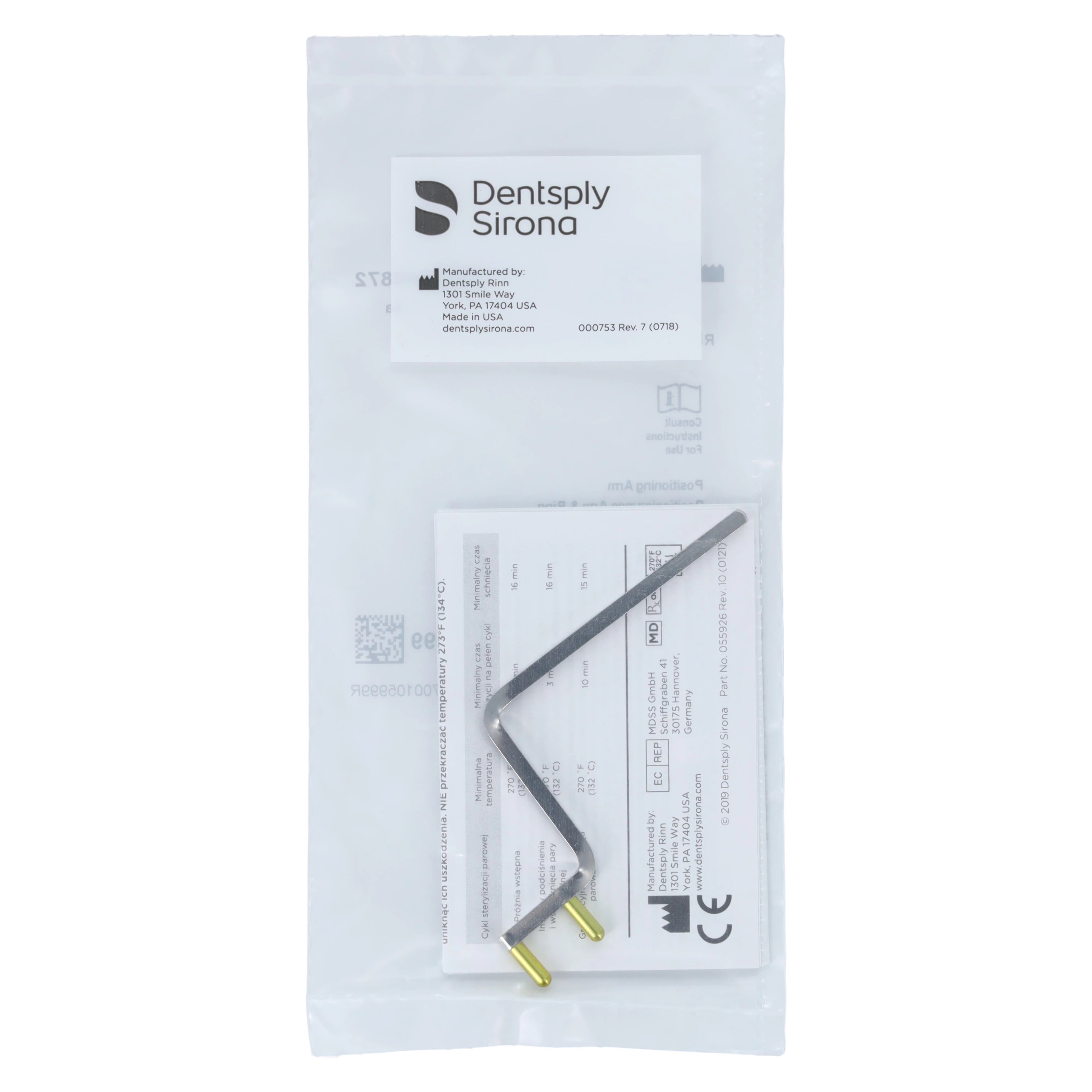 XCP Short Indicator Arm - Posterior, Yellow, 54-0872