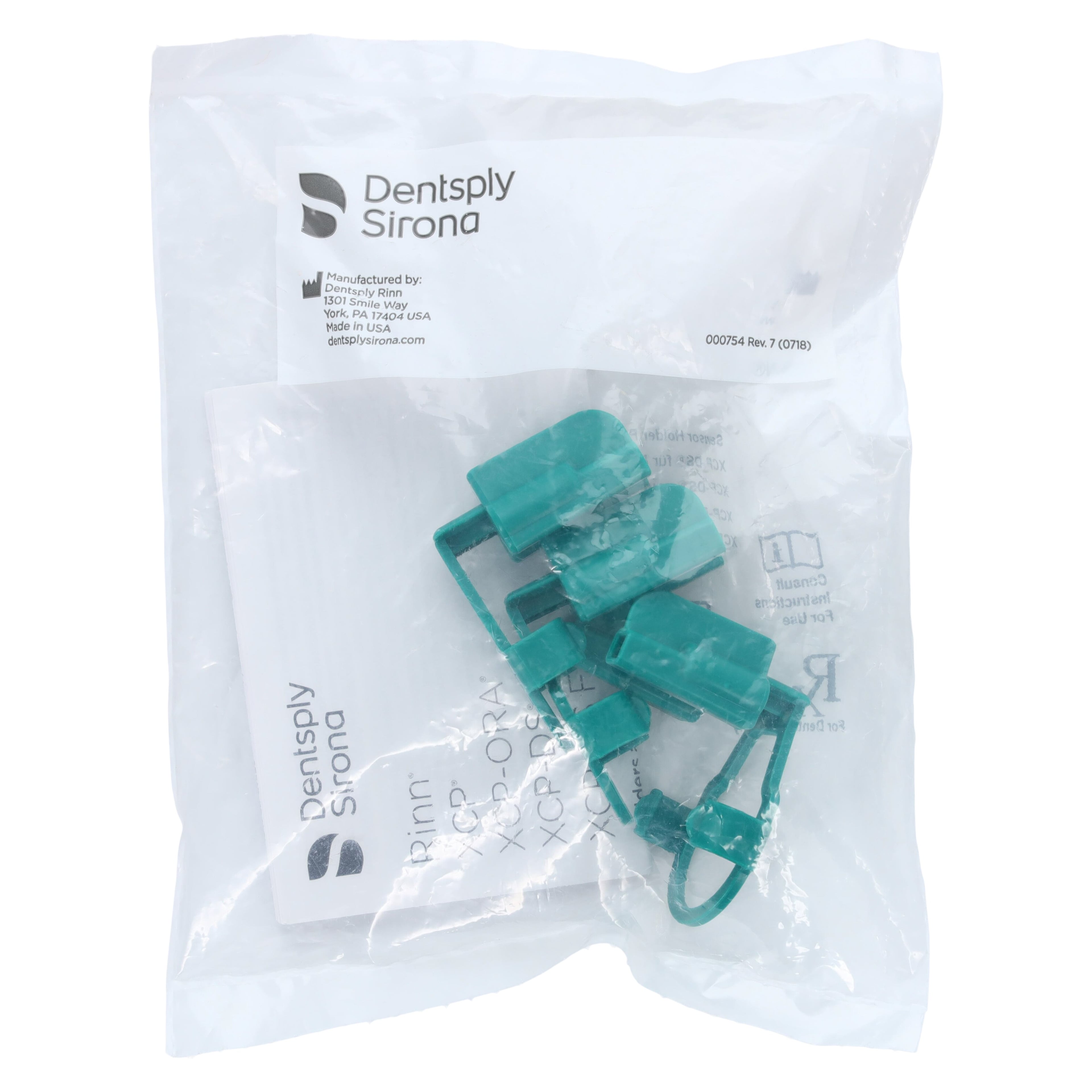 XCP-DS® Digital Sensor Holder Bite Block, #1V Endo Basket, Green, for Carestream/Kodak 6100, 3/Pkg, 553019