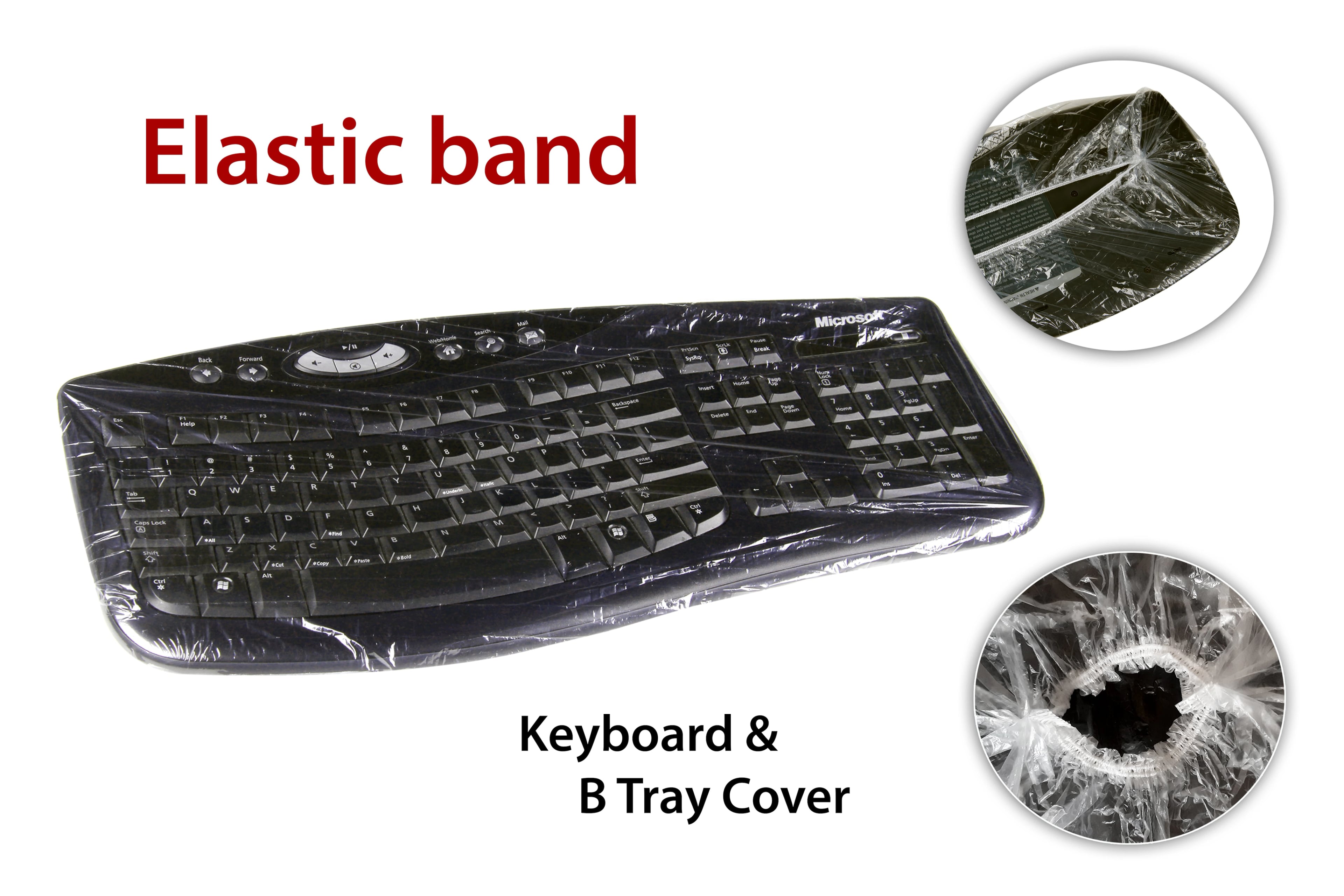 Plasdent Elastic Band Keyboard Cover, 19" x 26", Clear, 200/Box, PS902