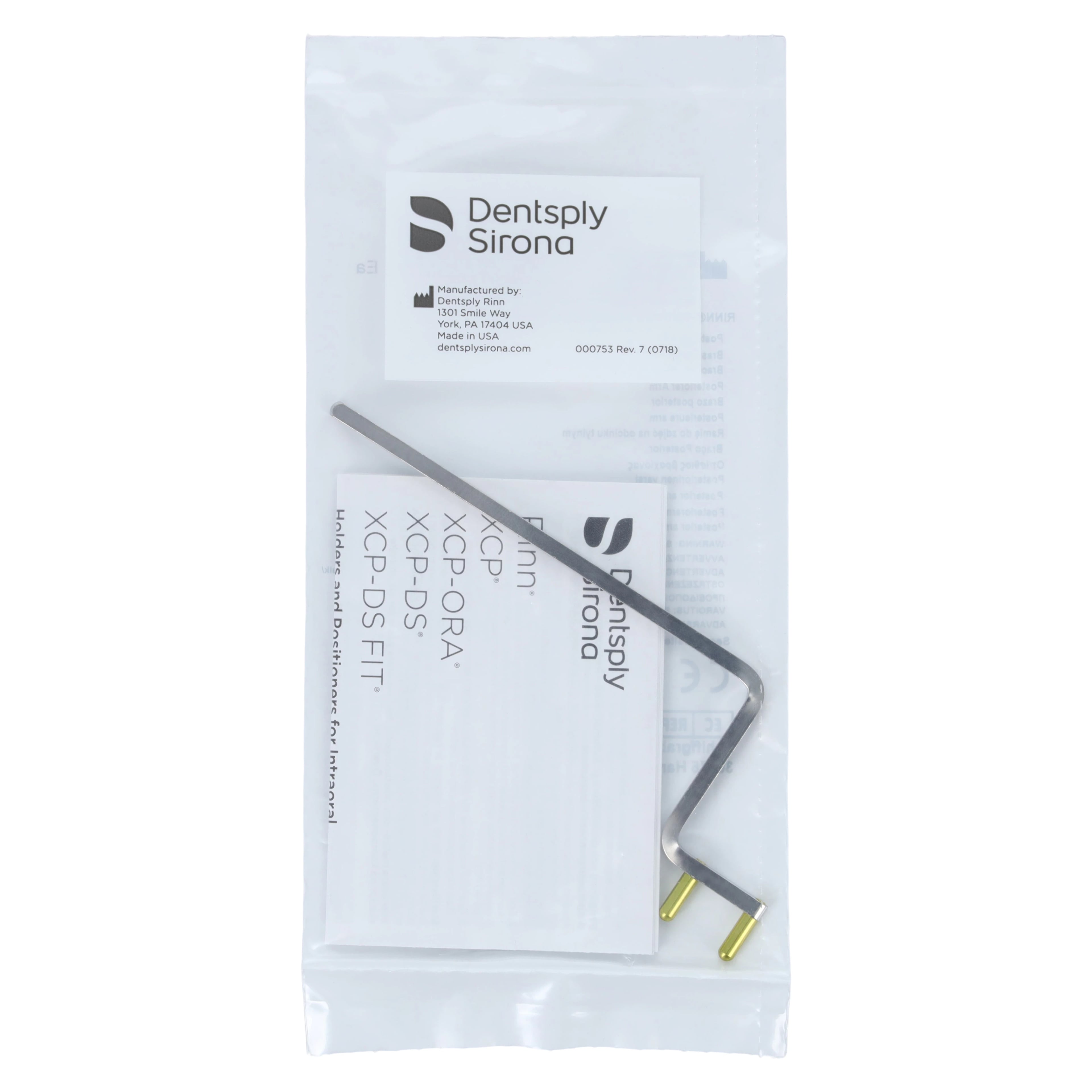 Rinn XCP/BAI Posterior Positioning Arm, Yellow, Stainless Steel, 1/Pk, 54-0858