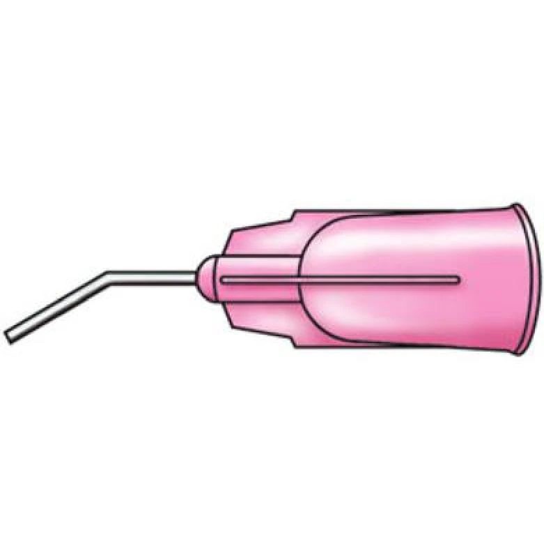 Lone Star Technologies Bent Needle Tips, 18 Gauge, Pink, 100/Pkg, #000227
