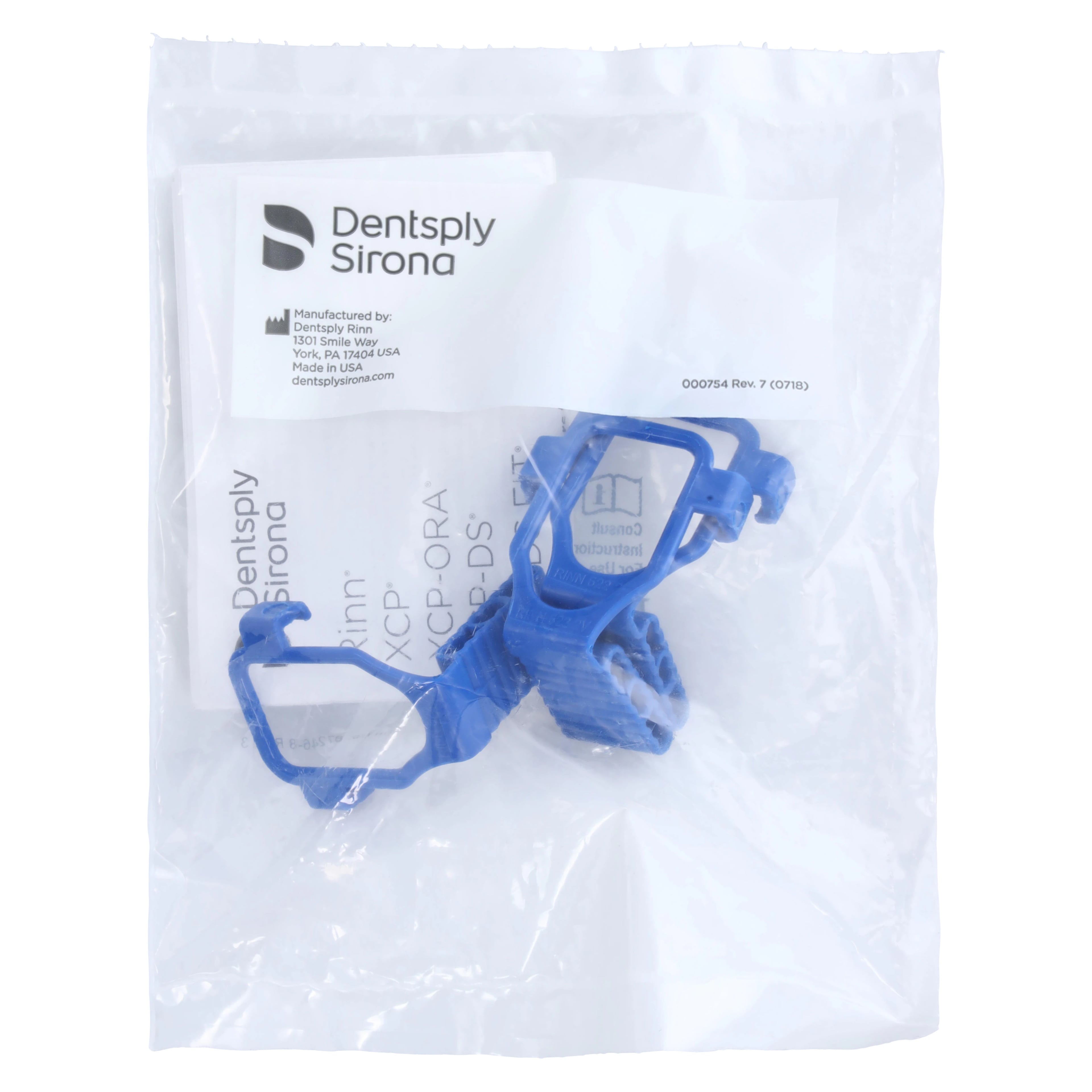 XCP-DS Anterior Biteblock for Schick CDR Digital Sensor, Blue, #2 Vertical, 3/Pack, 55-0622