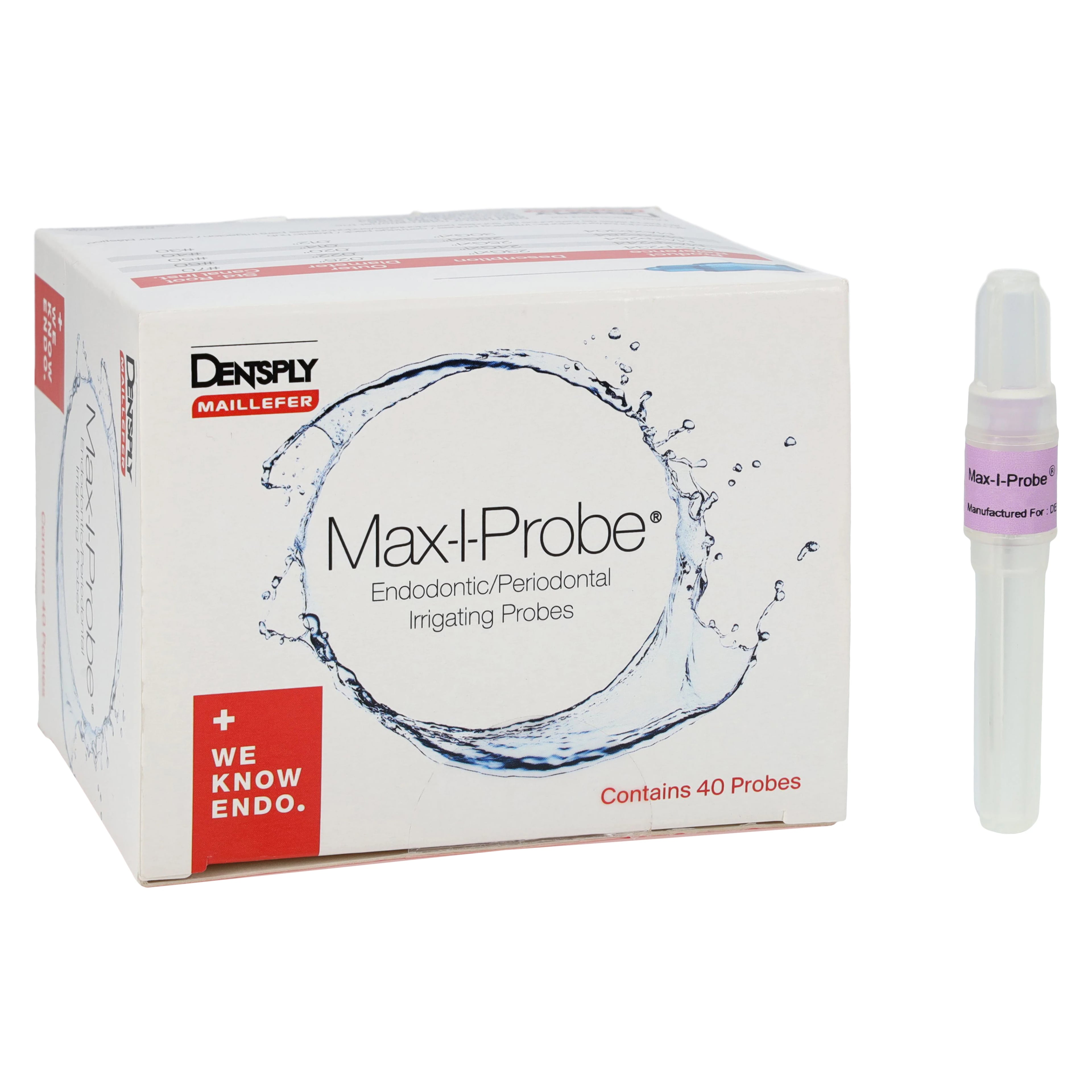 Max-i-Probe Endodontic/Periodontal Irrigation Probes, #60, 24 Ga x 1", Violet, 40/Pk, MAXP244