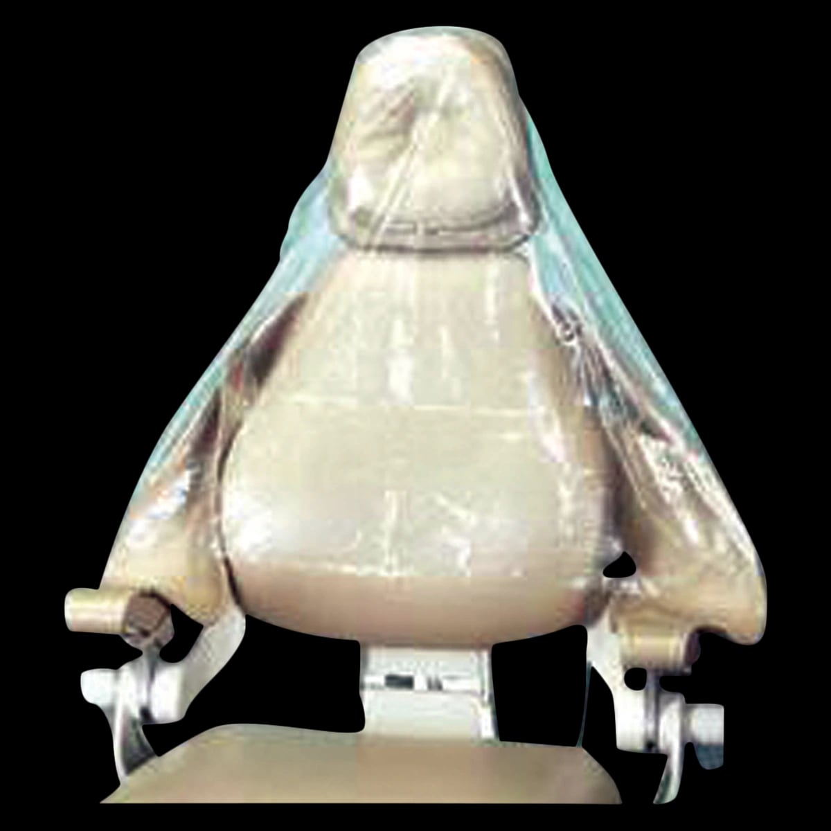 Plasdent PS101 Small Half Chair Cover, 20"W x 30"L, Clear Plastic, 250/Box