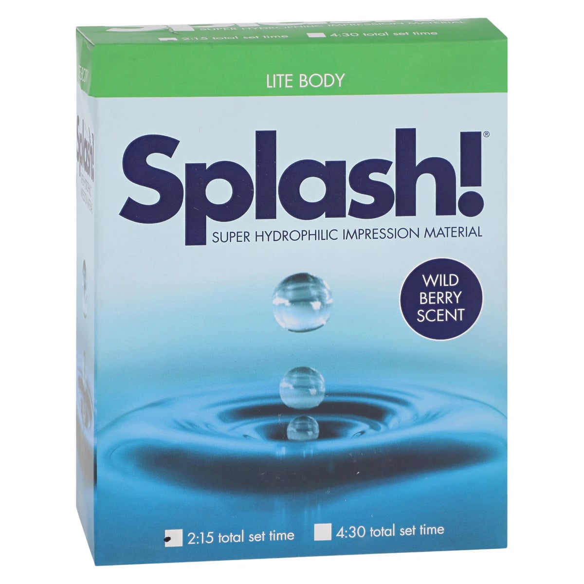 Splash! Half-Time Set VPS Impression Material, Lite Body, Wild Berry Scent, 48 mL Cartridges, 2/Pack, SPD1231