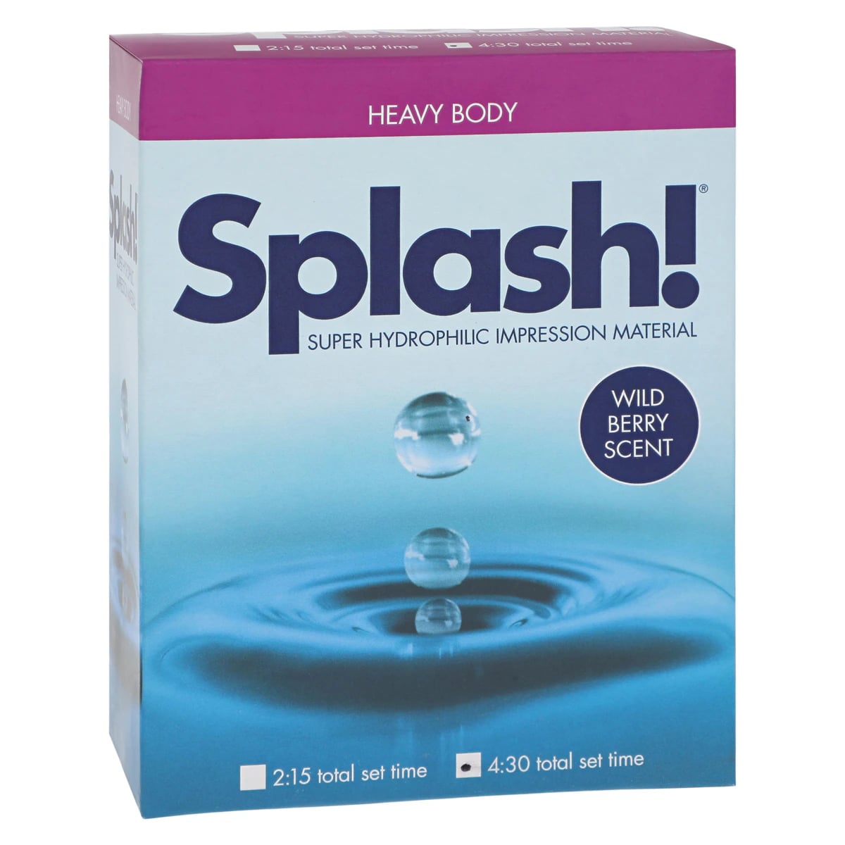 Splash! VPS Heavy Body Impression Material, Regular Set, 48 ml Cartridges, Wild Berry, 2/Pk, SPD1211