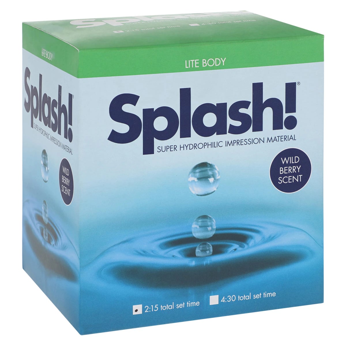 Splash! Half-Time Set VPS Impression Material, Lite Body, Wild Berry Scent, 48 mL Cartridges, 8/Box, SPD1592
