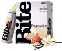 DenMat Vanilla Bite Rigid Bite Registration Vinylpolysiloxane, Quick Set, 48 mL Cartridge Refill, Unflavored Vanilla White, 2/Package