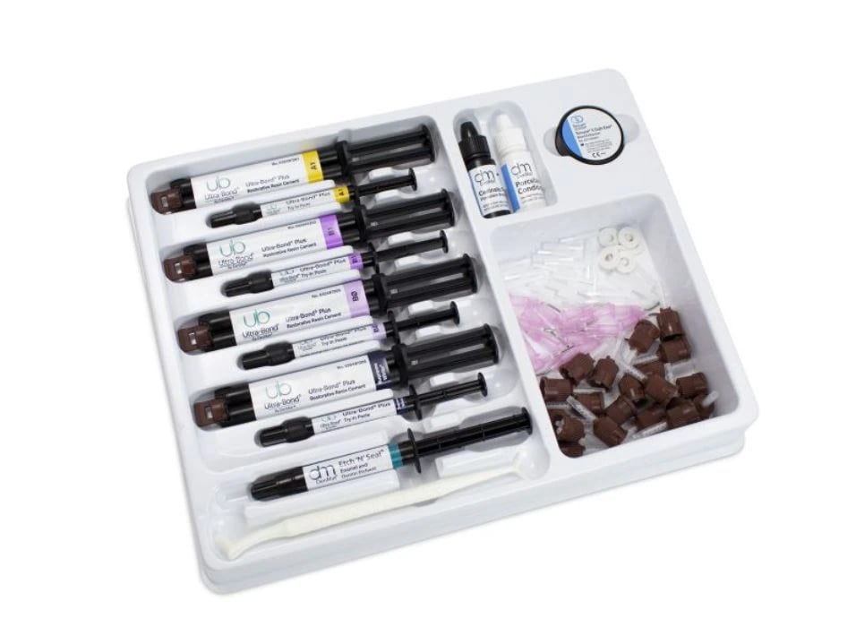 Ultra-Bond Plus Multi-Shade Kit, Dual-Cured Resin Cement, Shades A1, B1, B0, Supreme White, 032599750
