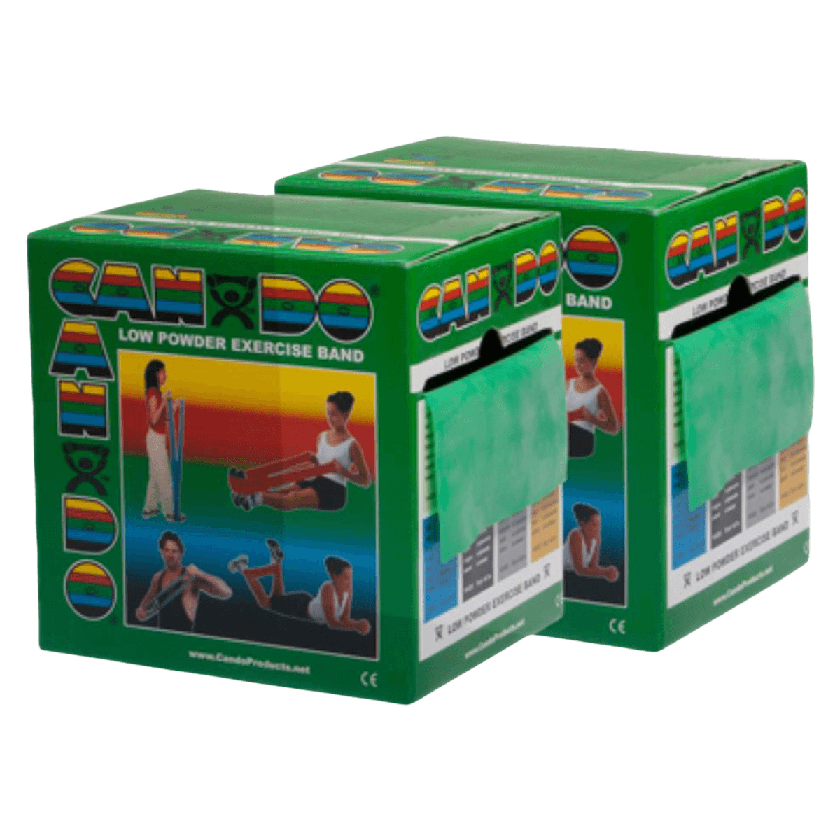 CanDo Exercise Band, Medium Resistance, Green, 50 yd Roll
