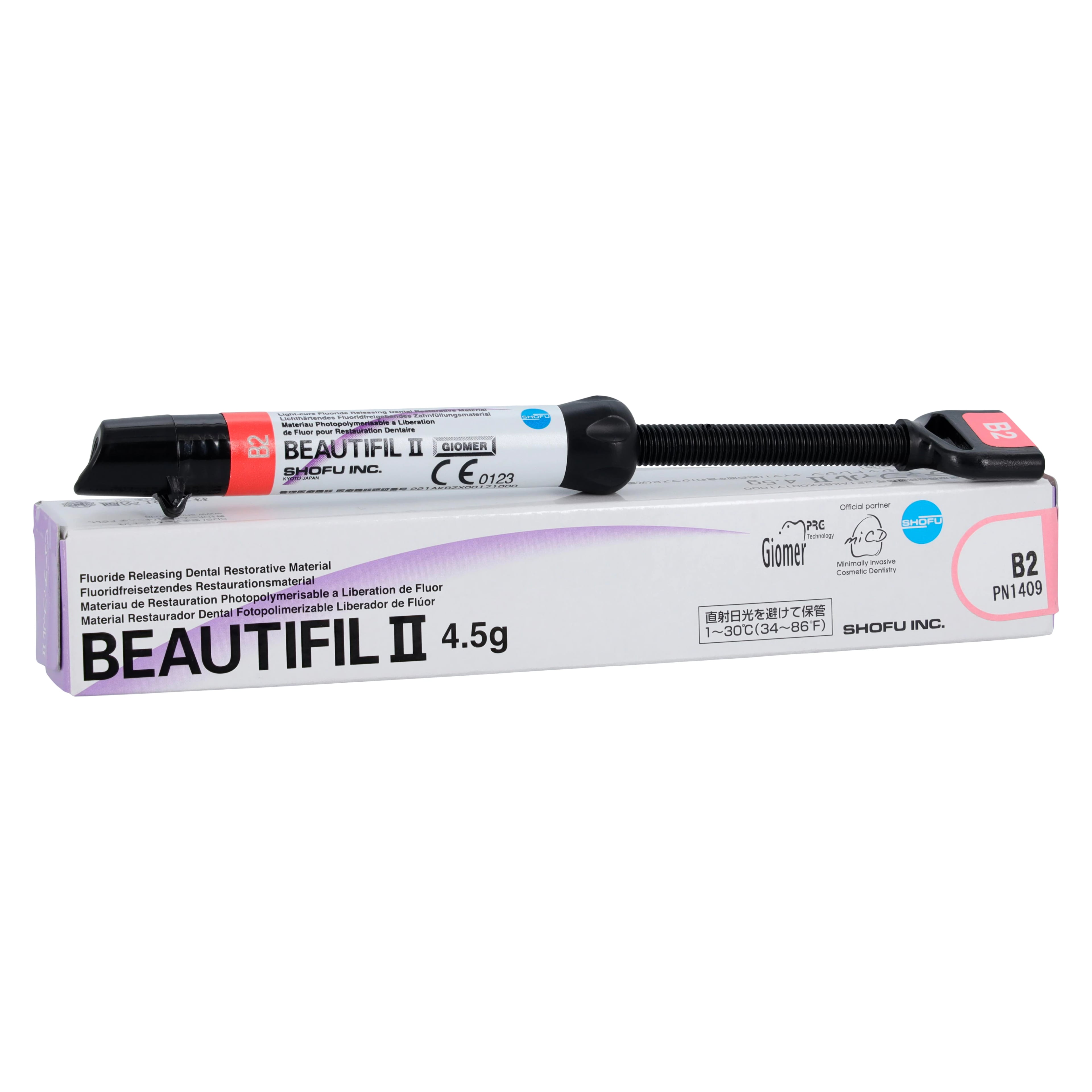 Beautifil II Light-Cure Restorative Composite, Syringe Refill, Universal Viscosity, Shade B2, 4.5 g, 1/Pk, 1409