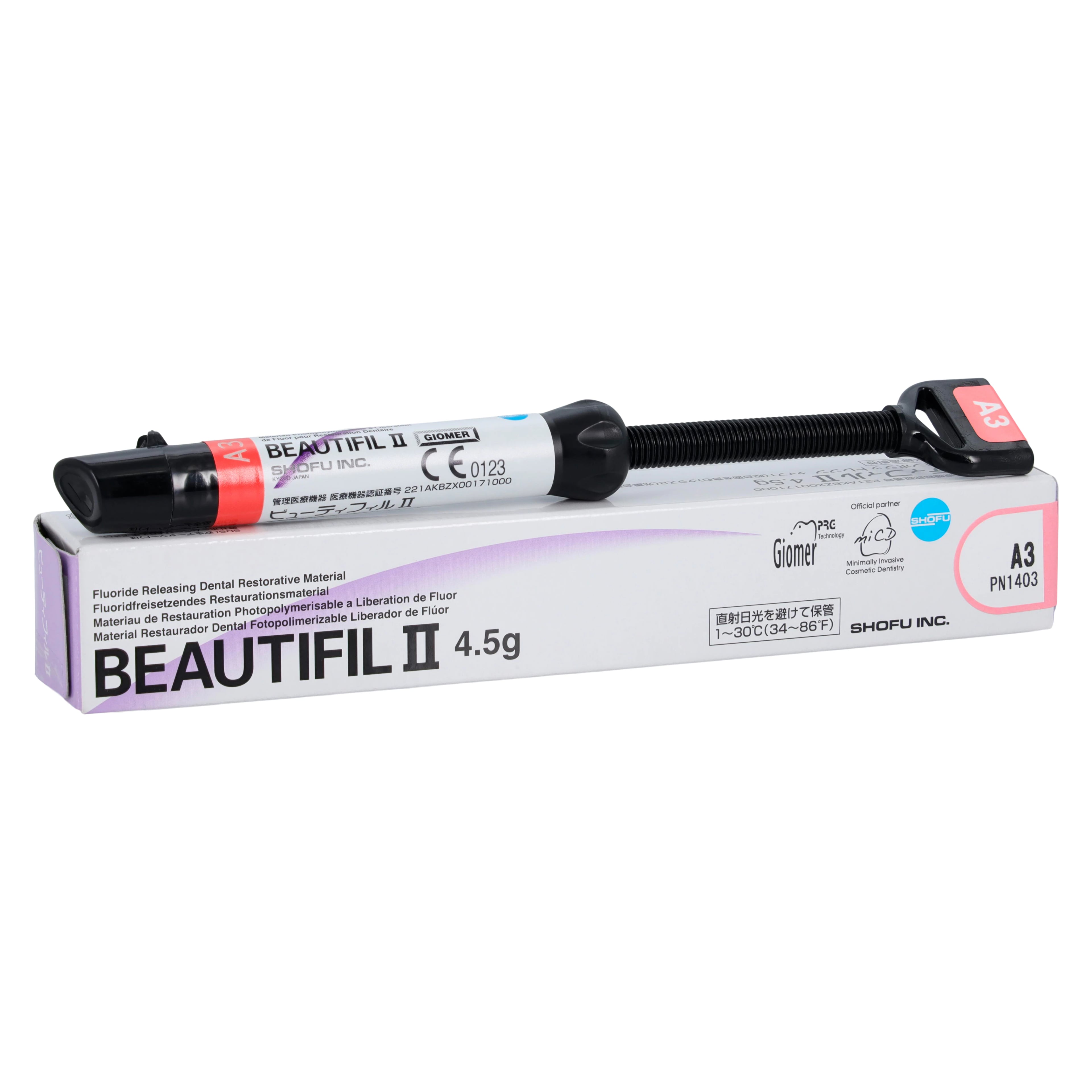 Beautifil II Light-Cure Restorative Composite, Syringe Refill, Universal Viscosity, 4.5 g, Shade A3, 1/Pk, 1403