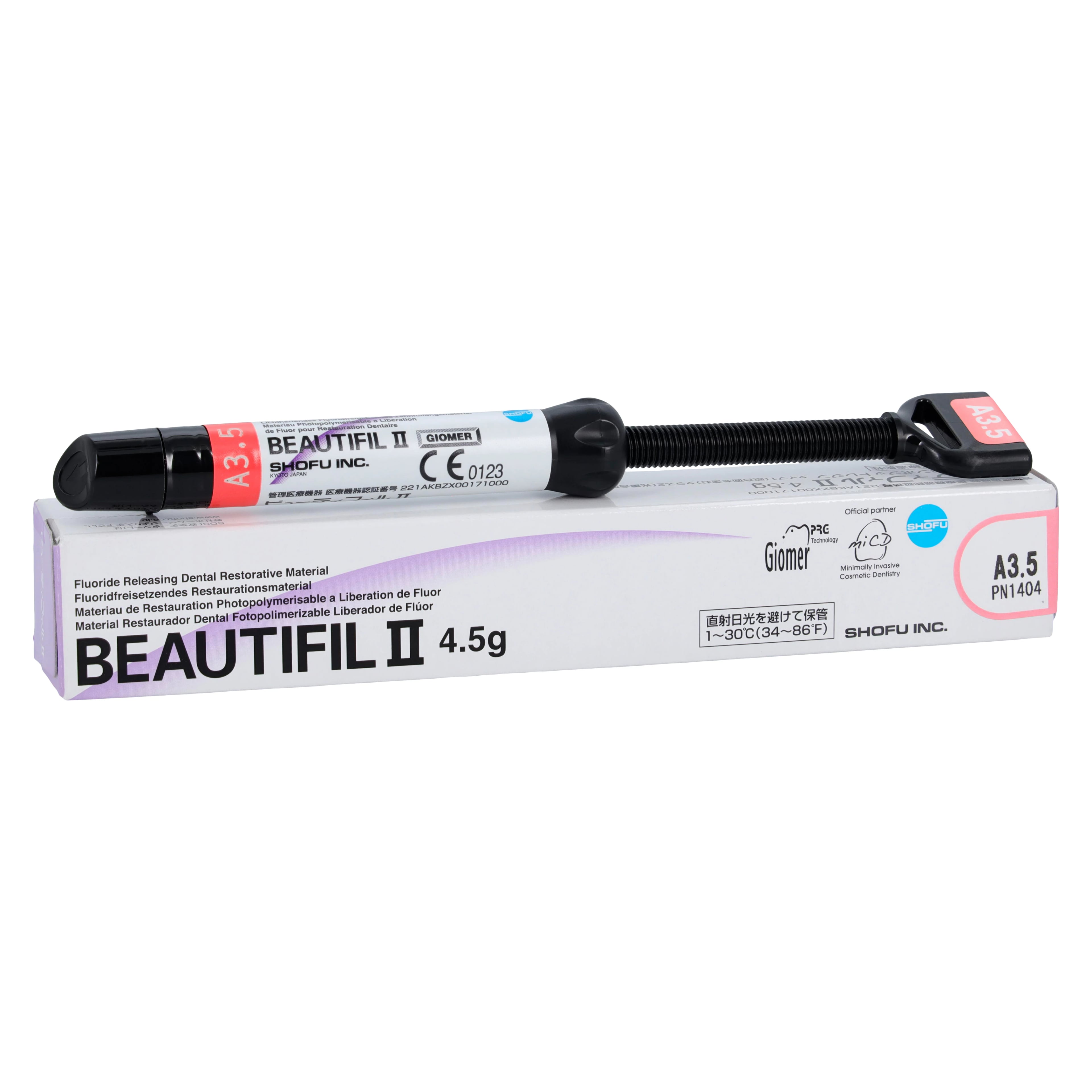 Beautifil II Light-Cure Restorative Composite, Syringe Refill, Universal Viscosity, 4.5 g, Shade A3.5, 1/Pk, 1404