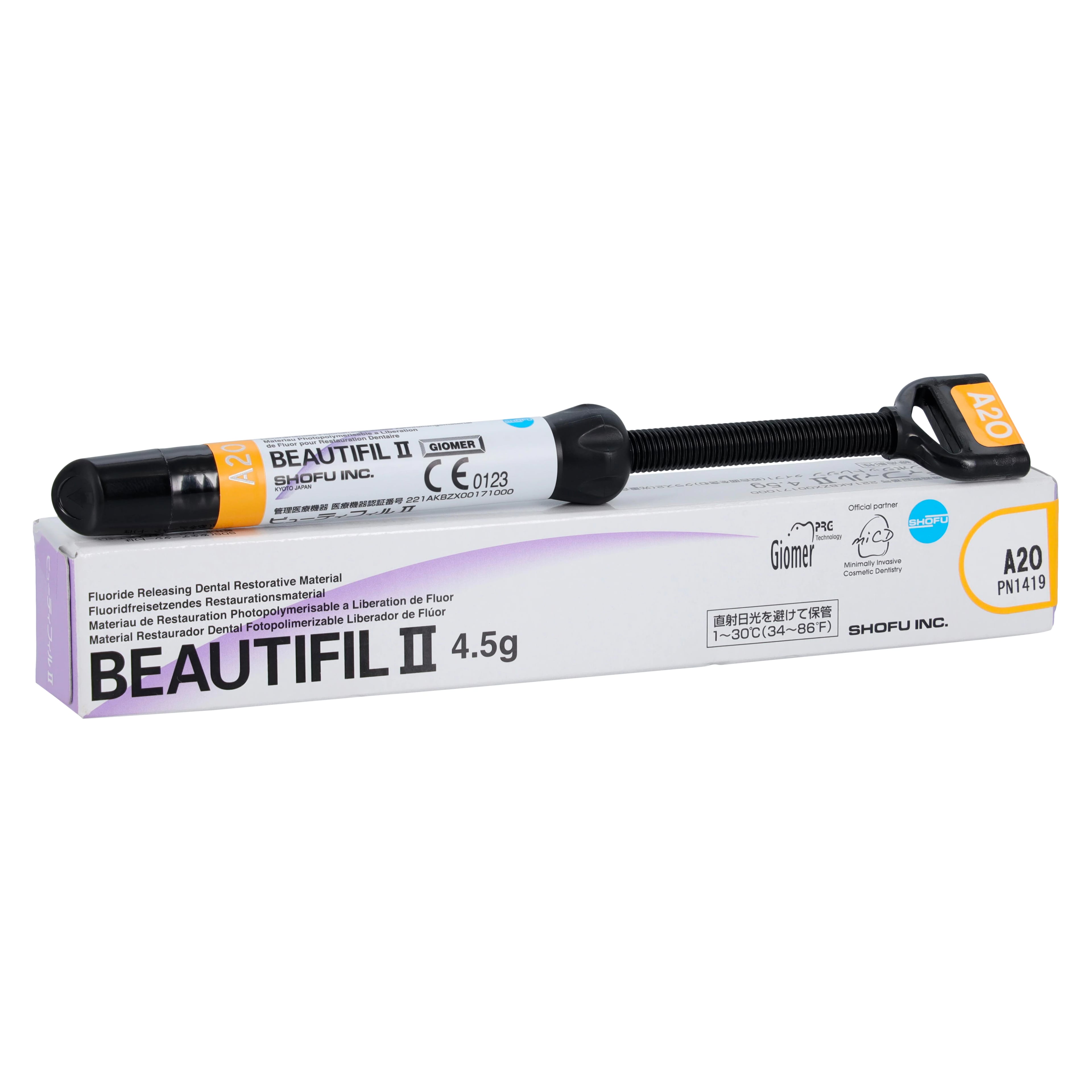 Beautifil II Light-Cure Syringe Refill, Universal Viscosity, 4.5 g, Shade A2O, 1/Pk, 1419