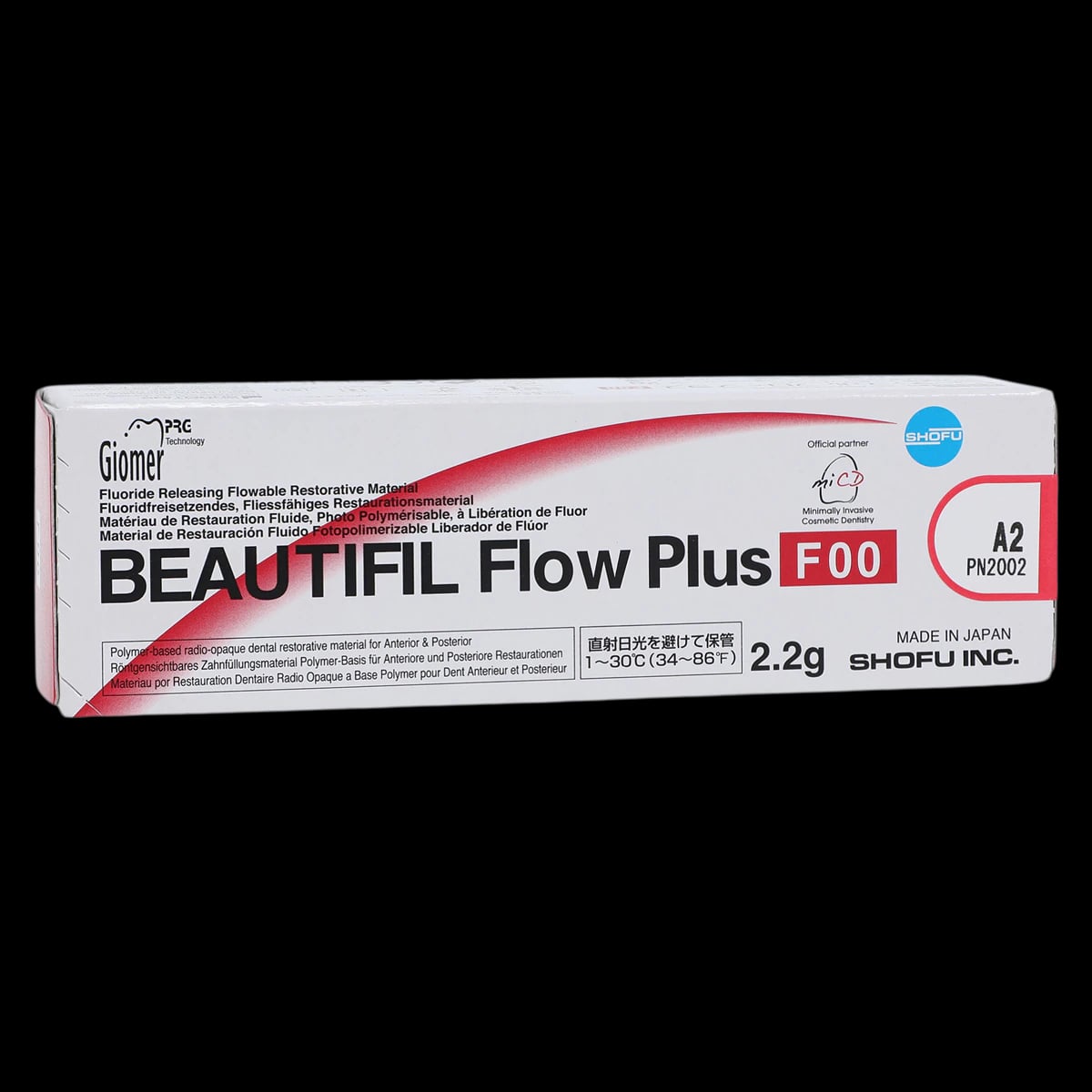 Beautifil Flow Plus F00 Zero Flow Hybrid Composite, Light-Cure, A2, 2.2 g Syringe Refill, 1/Pk, 2002