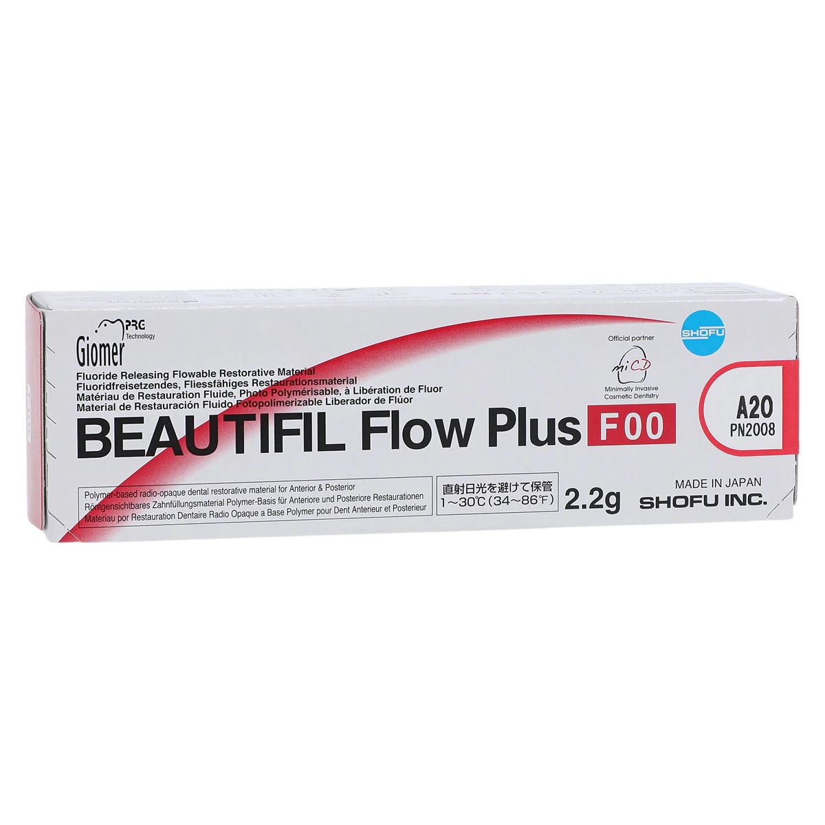 Beautifil Flow Plus Hybrid Composite, Light-Cure, Syringe Refill, F00 (Zero Flow), Shade A2O, 2.2 g, 1/Pk, 2008