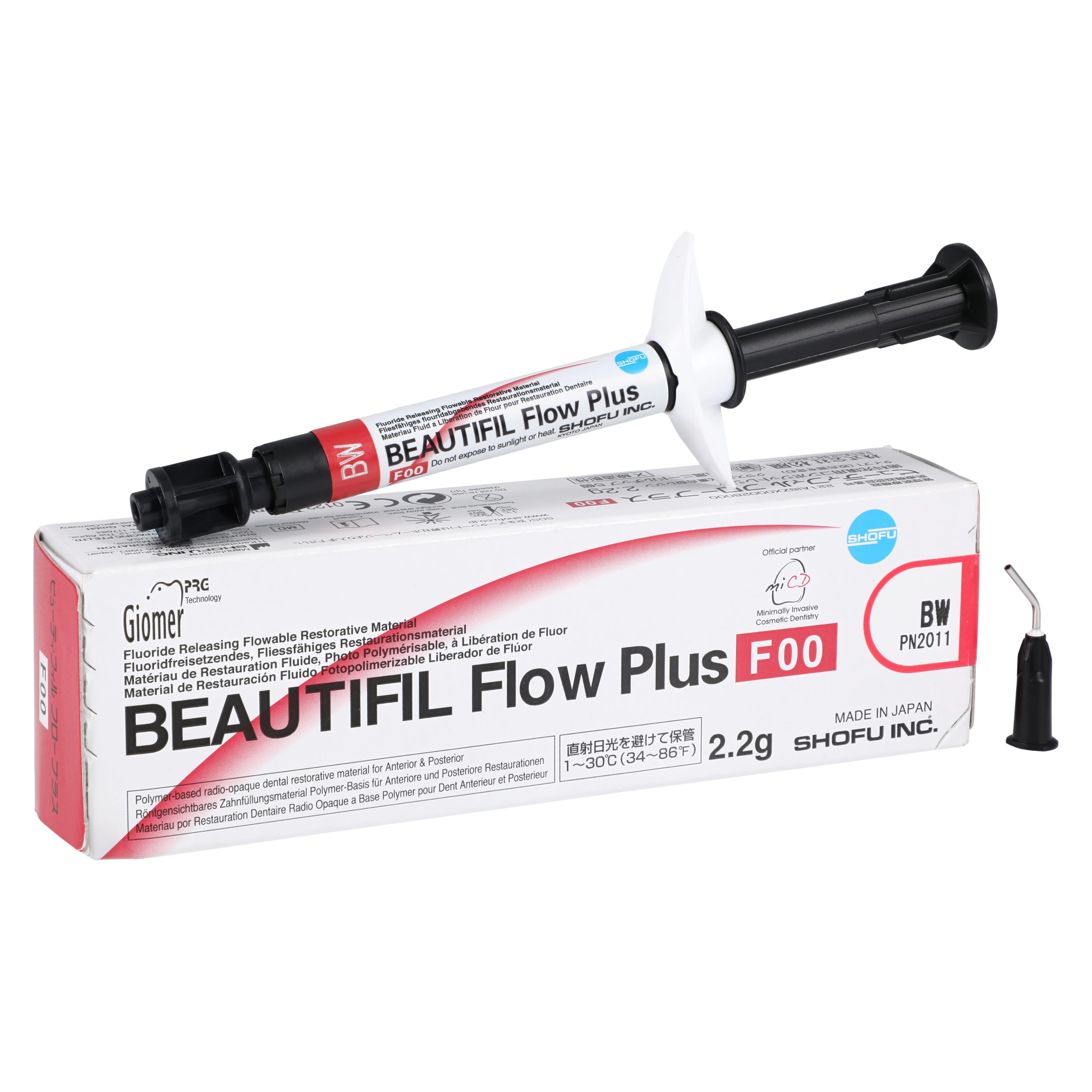 Beautifil Flow Plus F00 Zero Flow Hybrid Restorative Syringe Refill, 2.2 g, Shade BW (Bleach White), 1/Pk, 2011