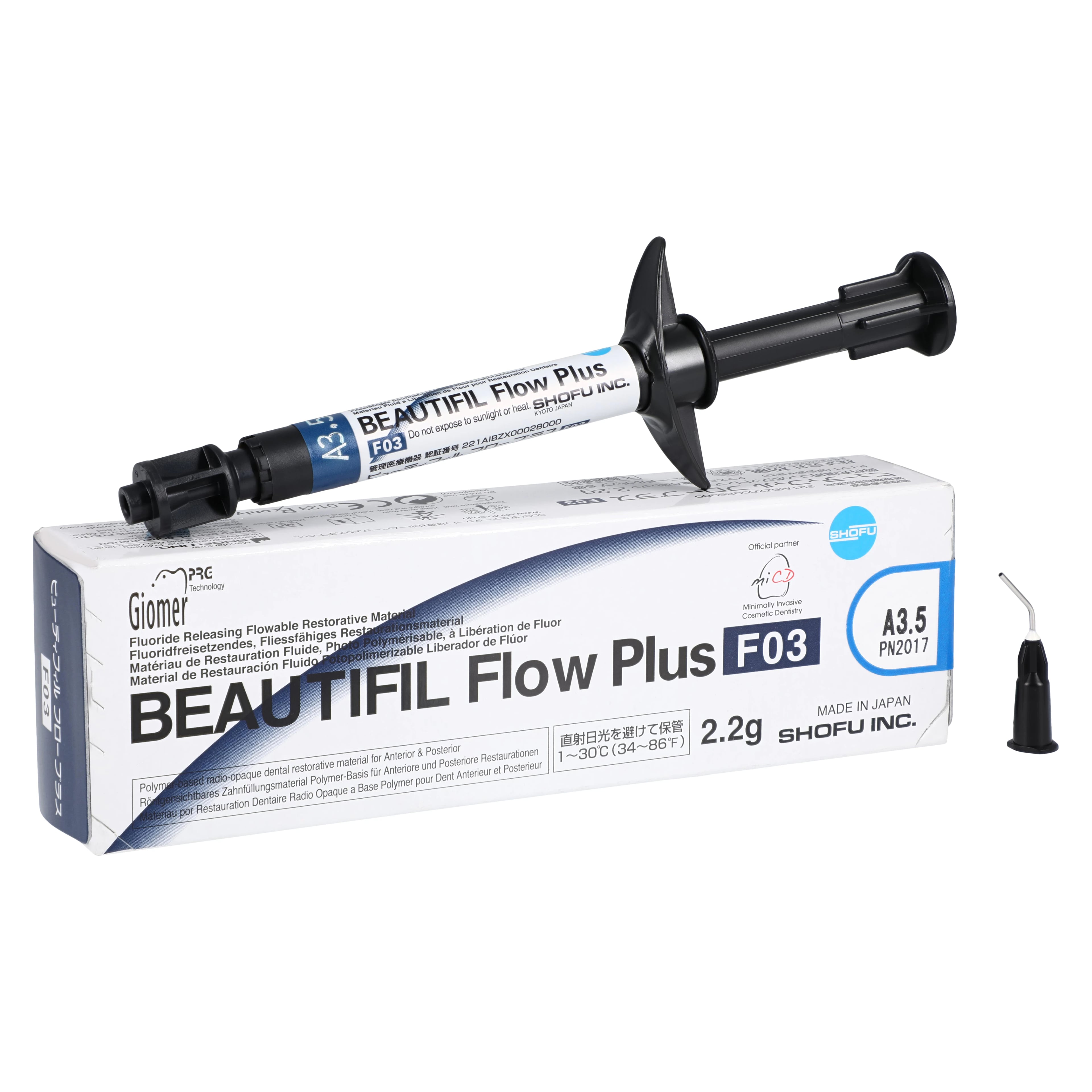 Beautifil Flow Plus F03 Low Flow Hybrid Restorative Syringe, Shade A3.5, 2.2g, Refill