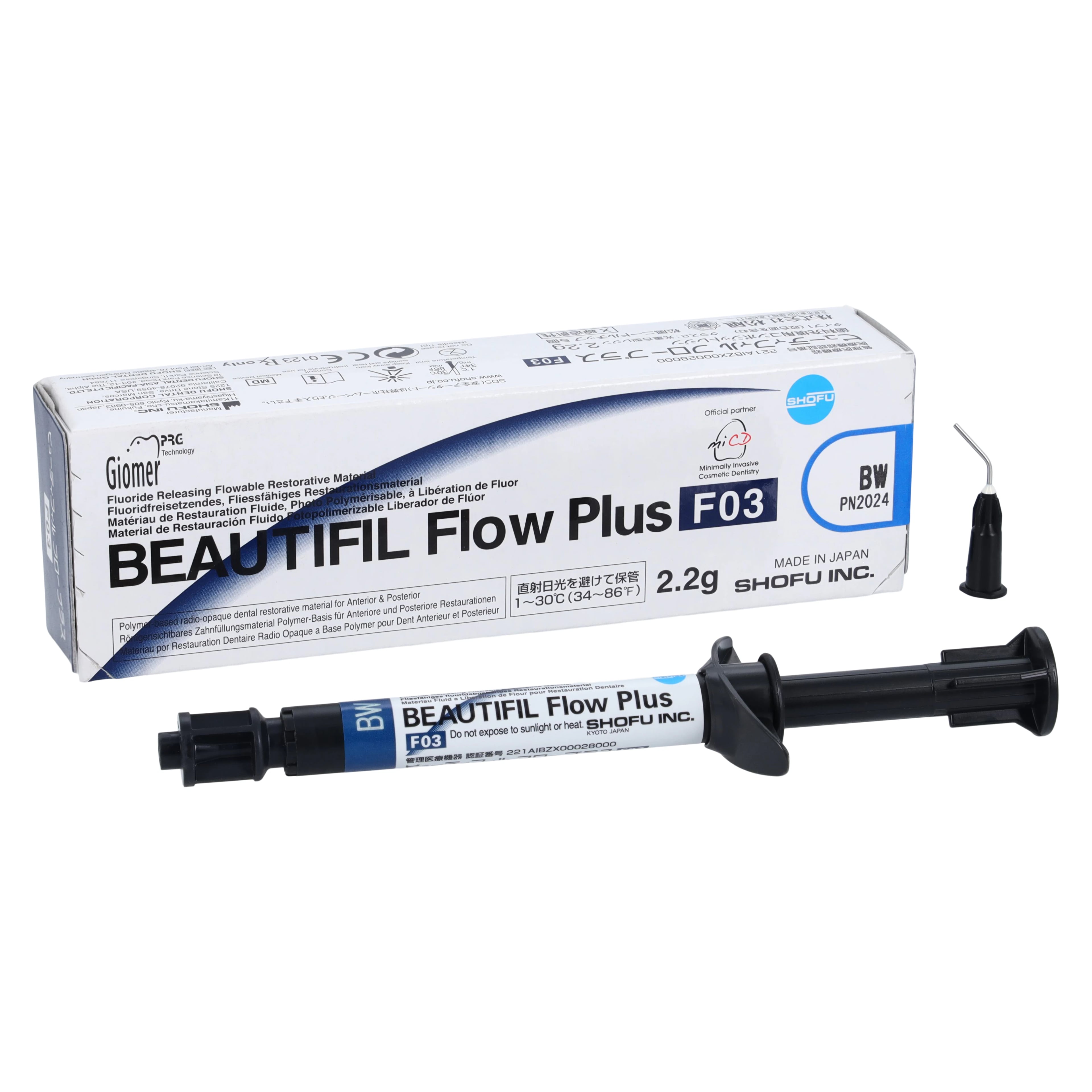 Beautifil Flow Plus F03 Low Flow Hybrid Restorative Syringe Refill, 2.2g, Bleach White (BW)
