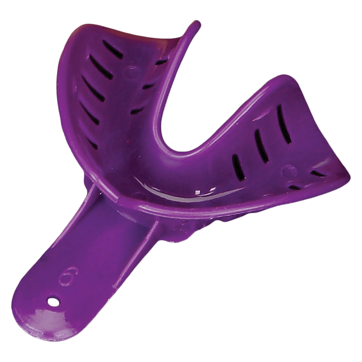 Excellent-Colors Ortho Impression Trays #6 Large Lower, Purple, Perforated, Disposable, 25/Pk, ITO-6L