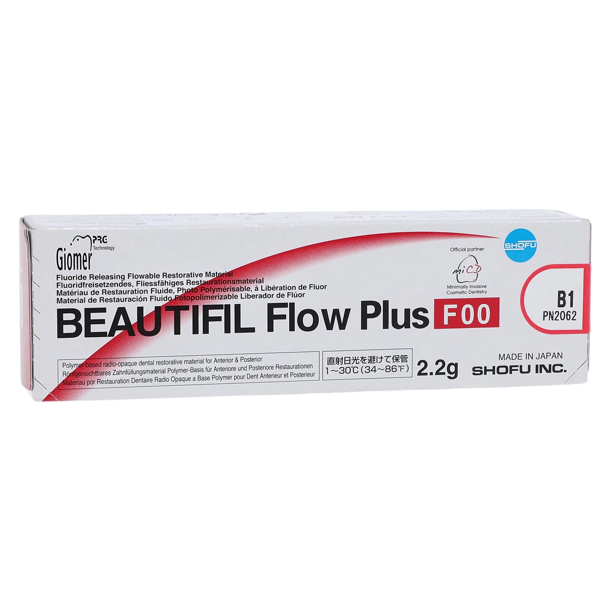 Beautifil Flow Plus F00 Zero Flow Hybrid Restorative Syringe Refill, Shade B1, 2.2 g, 1/Pk, 2062